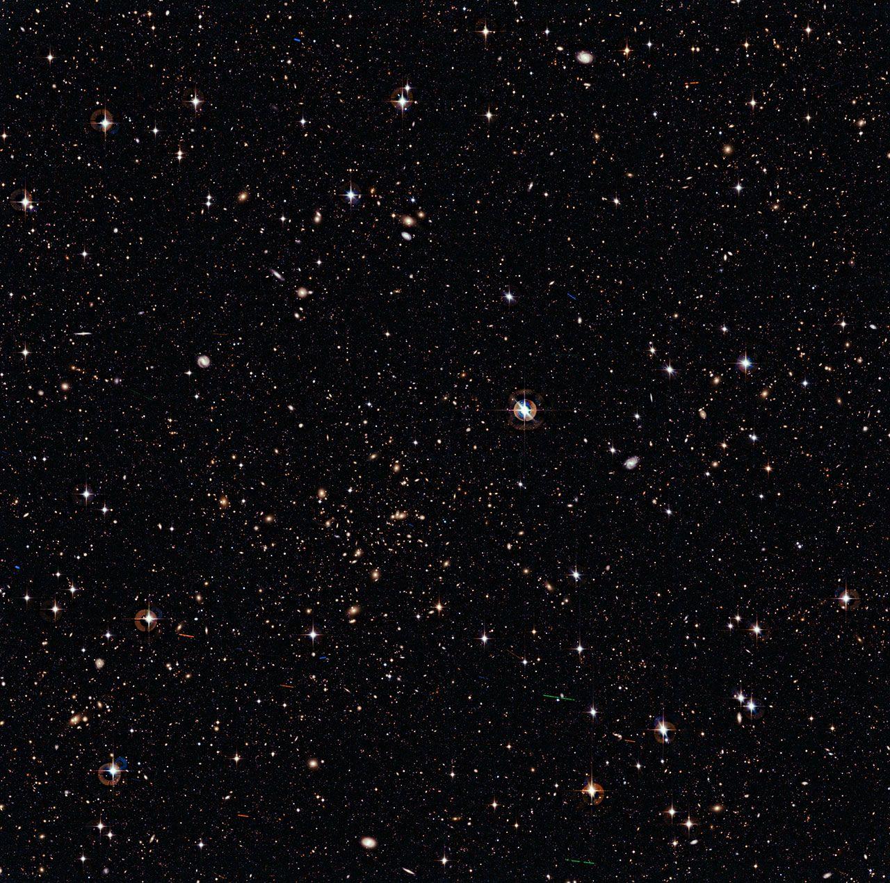 A cluster and a sea of galaxies (w/ Video)
