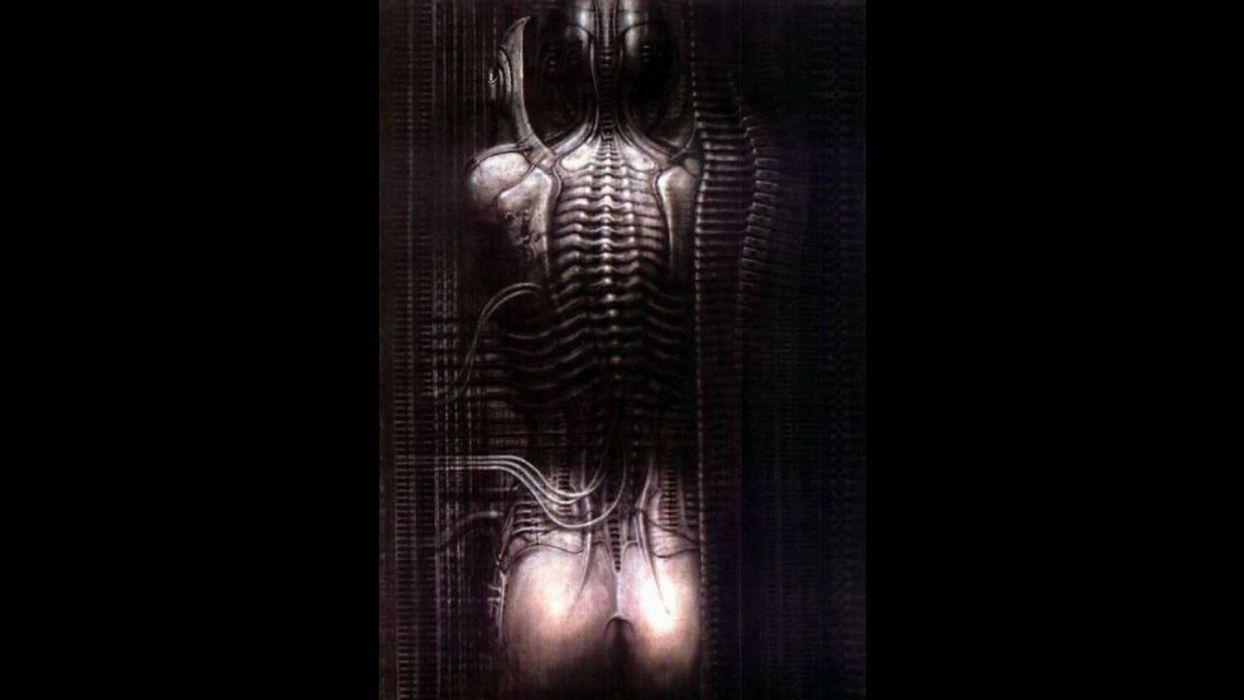 Xenomorph artwork Alien H_R_ Giger wallpaperx1080
