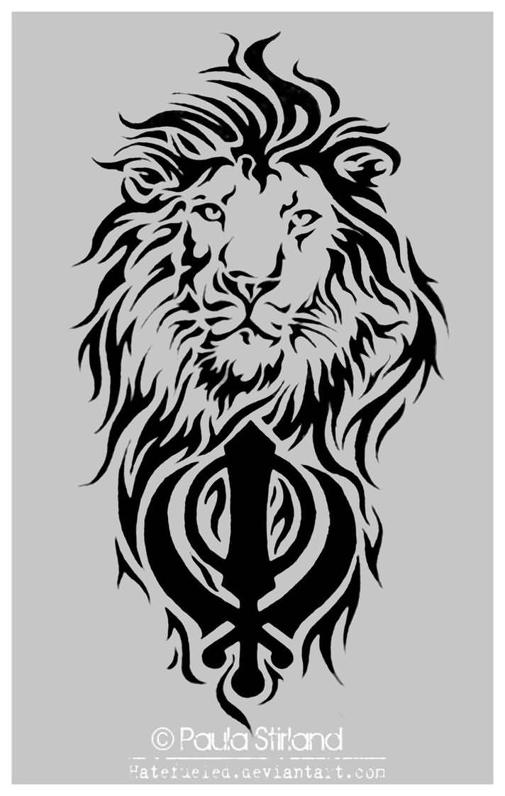 Khanda With Lion Wallpapers - Wallpaper Cave