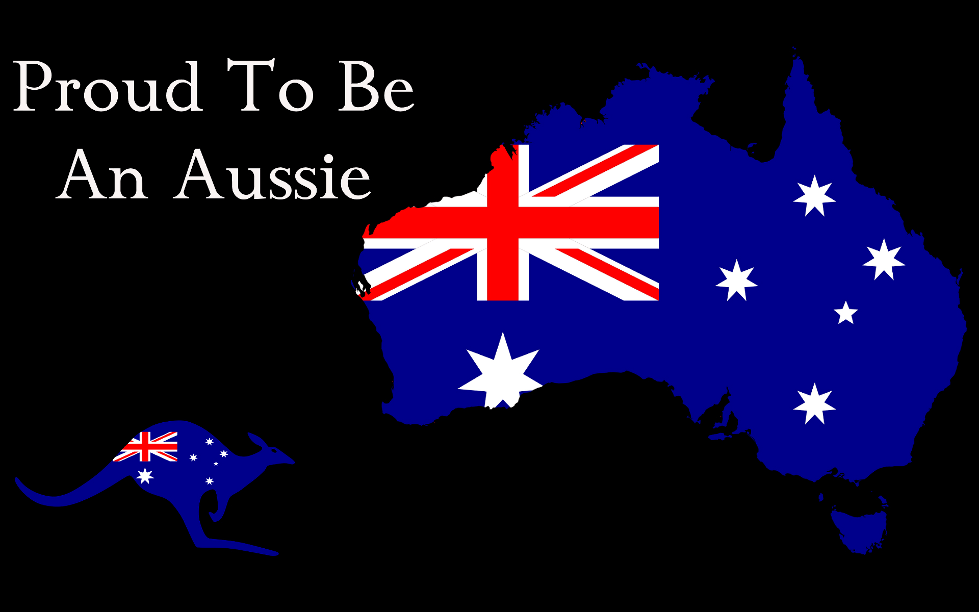 Australia Day Holiday Australian Flag Kangaroo Wallpaper