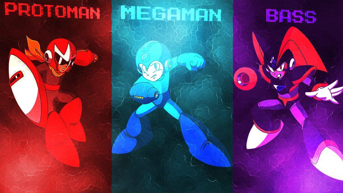 Megaman Bass and Protoman Wallpaper