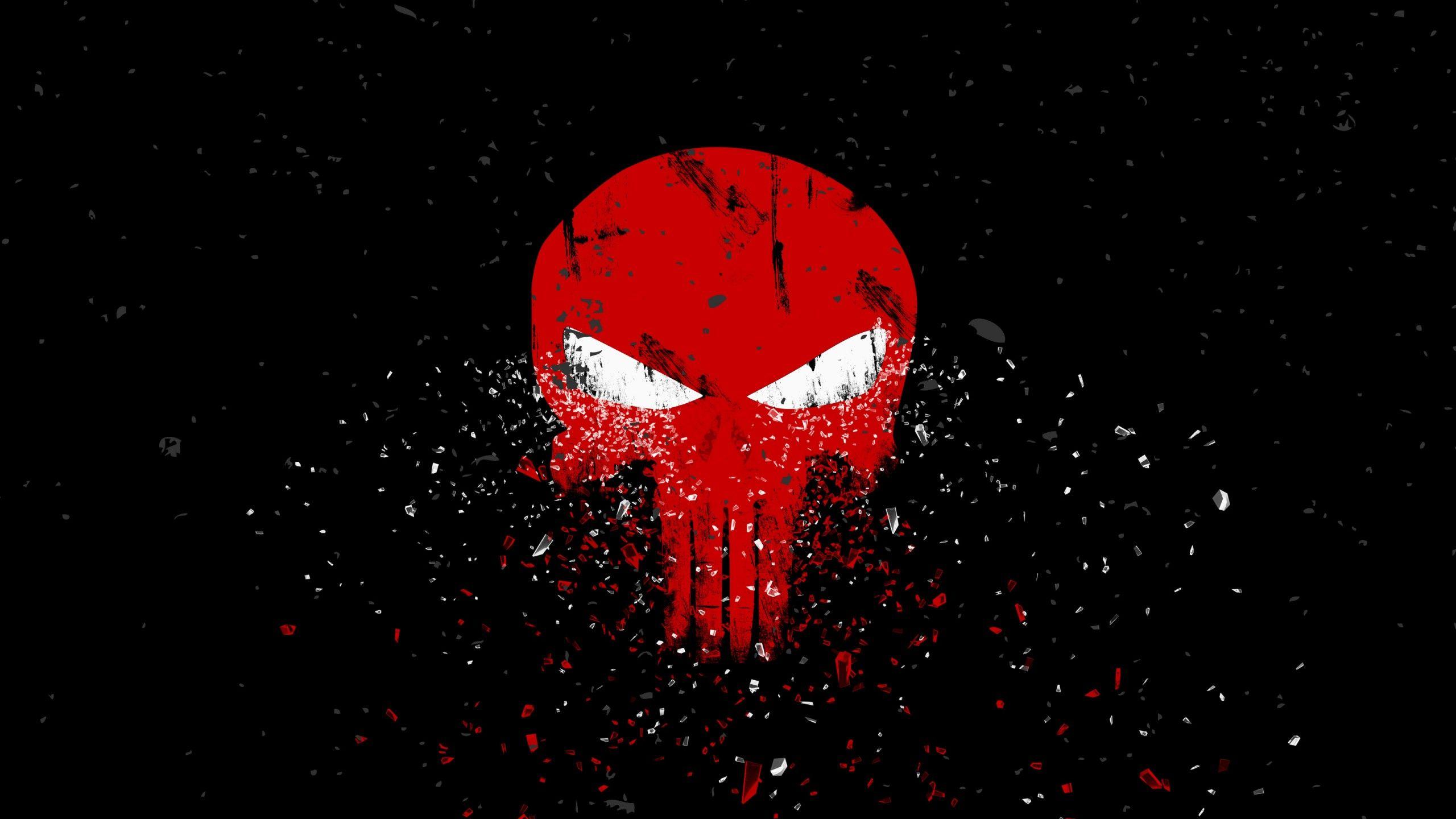 Wallpapers Punisher, Logo, Dark background, HD, Creative Graphics,