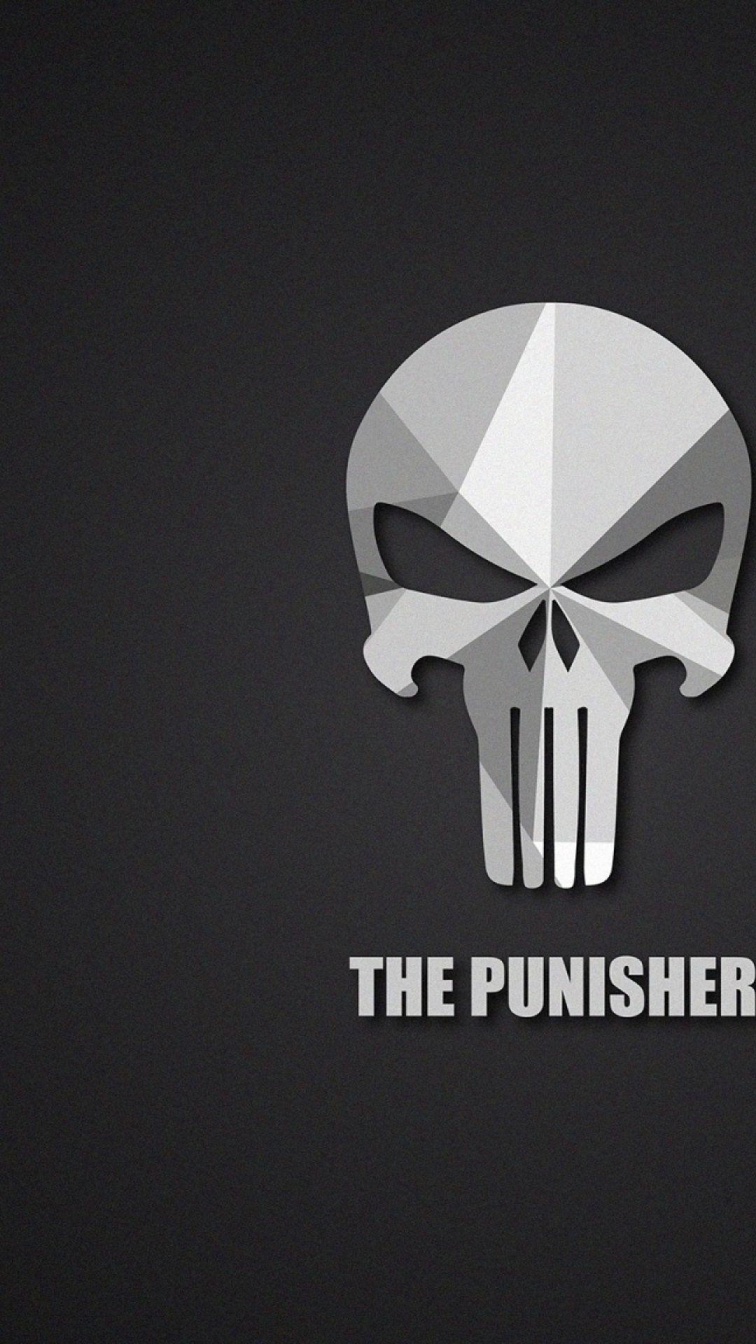 Download The Punisher Material Logo 1080x1920 Resolution, Full HD 2K