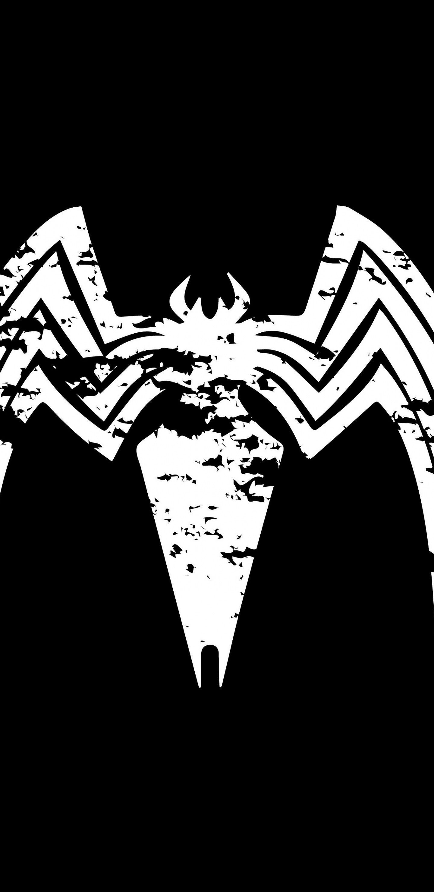 Download 1440x2960 wallpaper venom, logo, villain, minimal, samsung