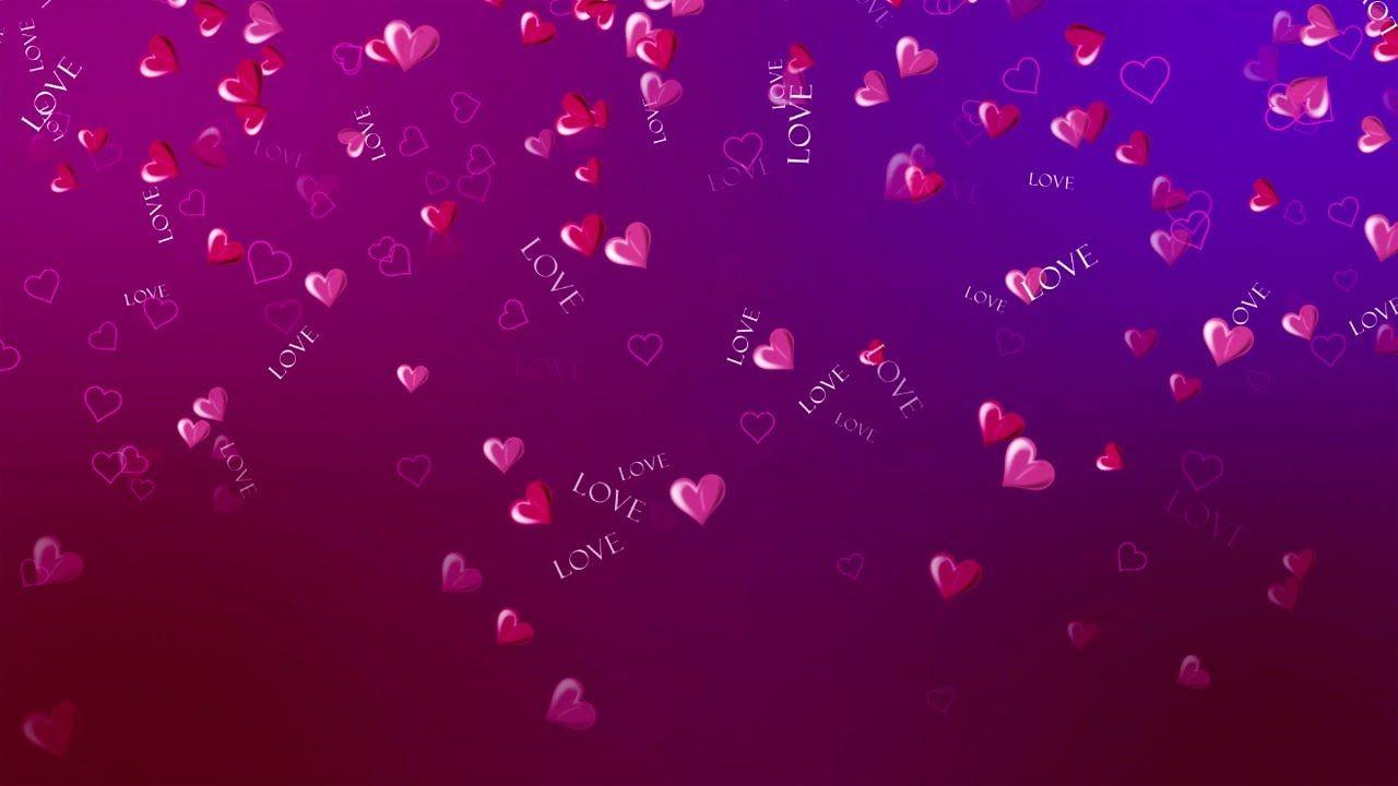 Free HD Love Background with Hearts Wedding Background