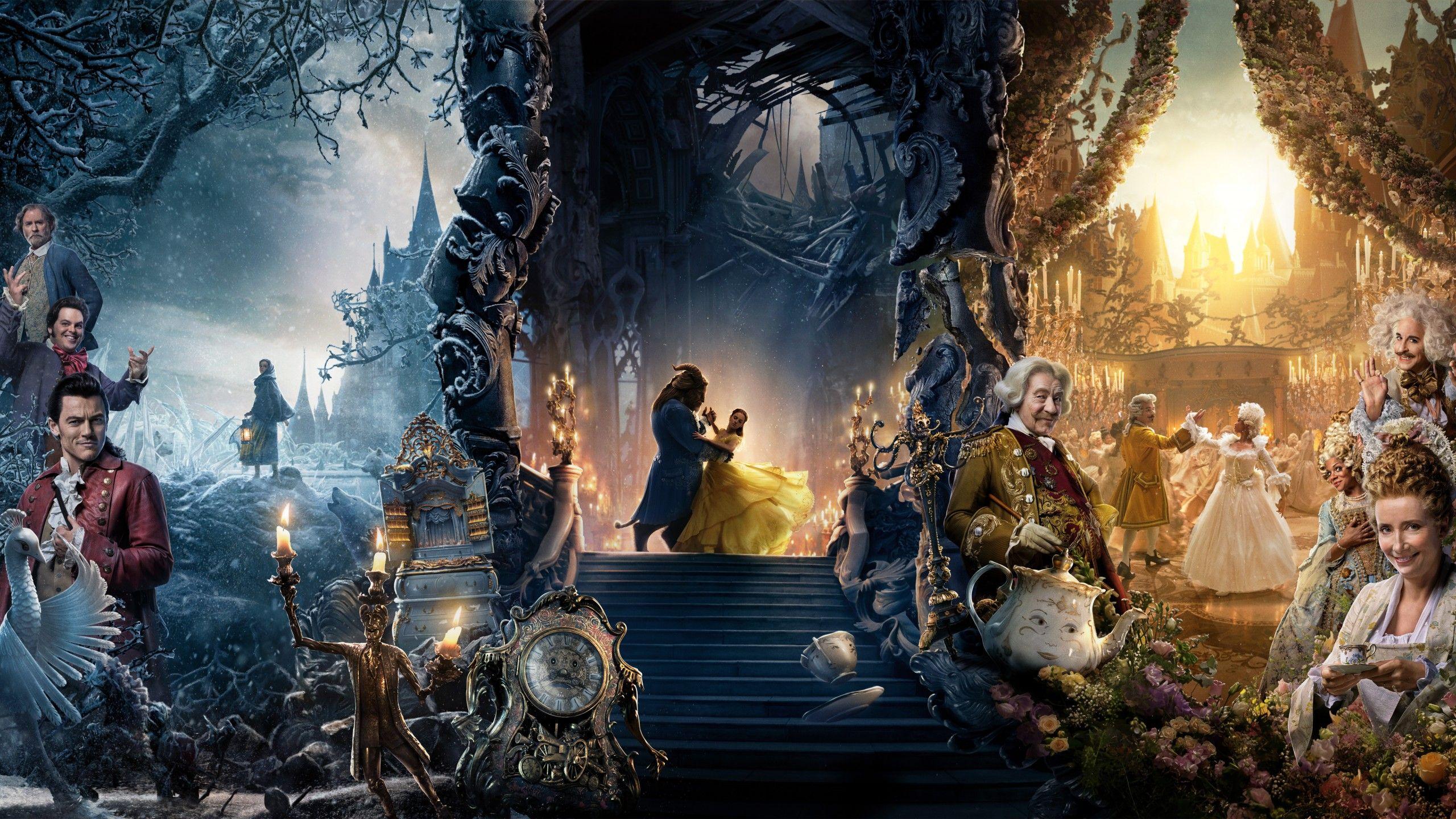 Wallpaper Beauty and the Beast, 4K, Movies