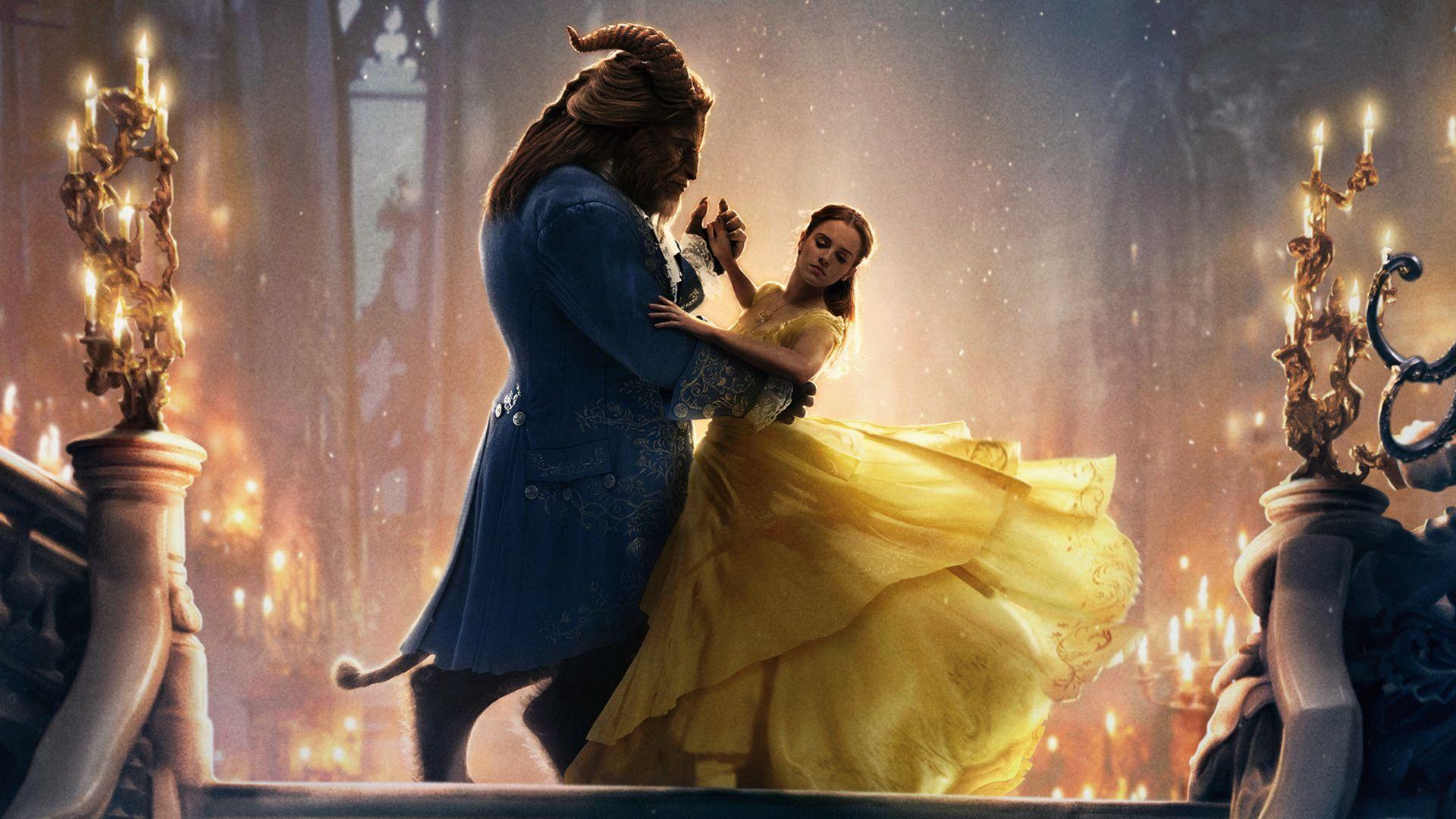 Beauty and the Beast Belle and Beast. Wallpaper