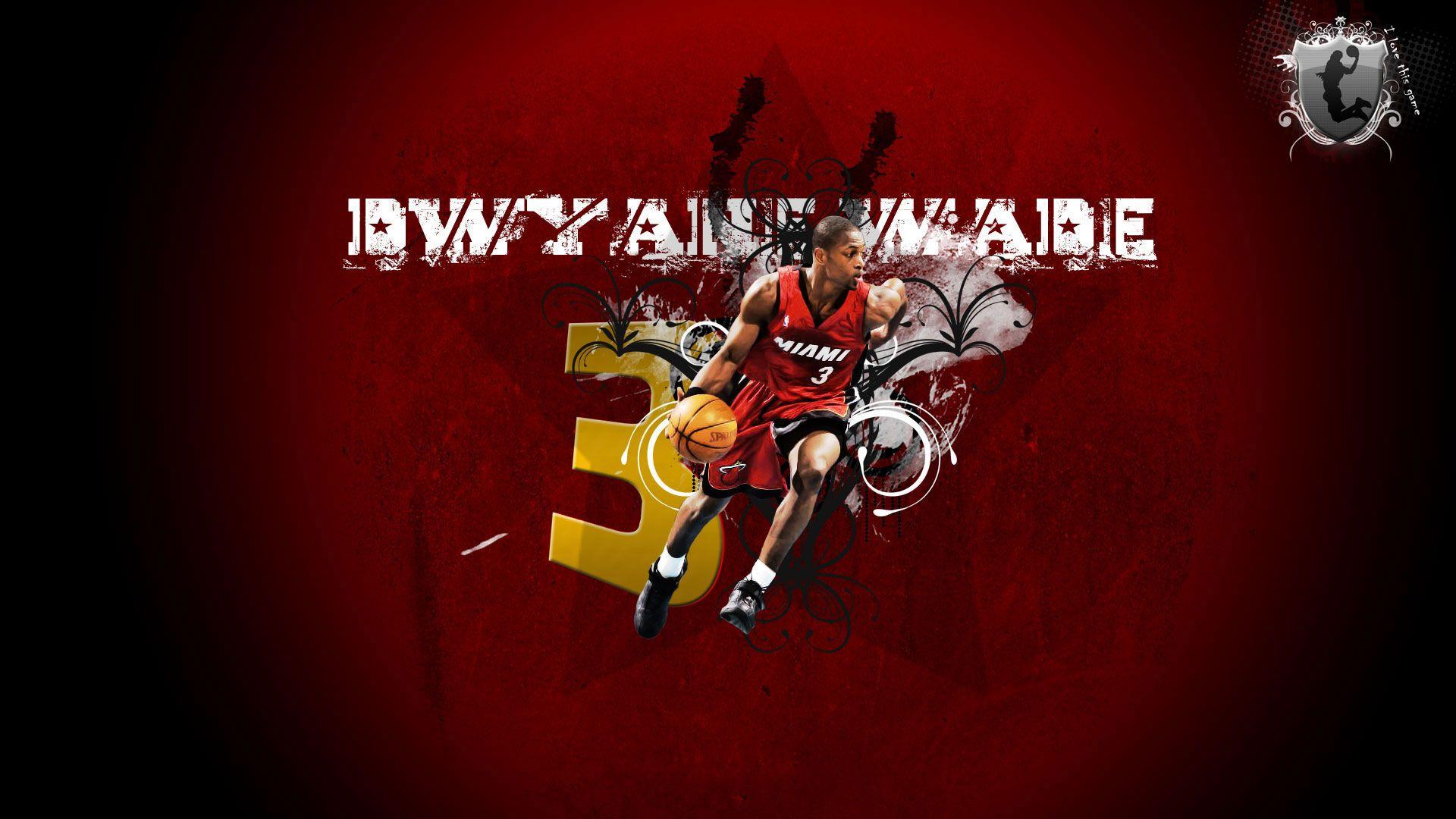 Dwyane Wade Miami Heat Artwork NBA Wallpaper