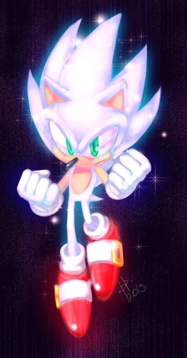 Download Caption: Hyper Sonic Speeding Through Space Wallpaper