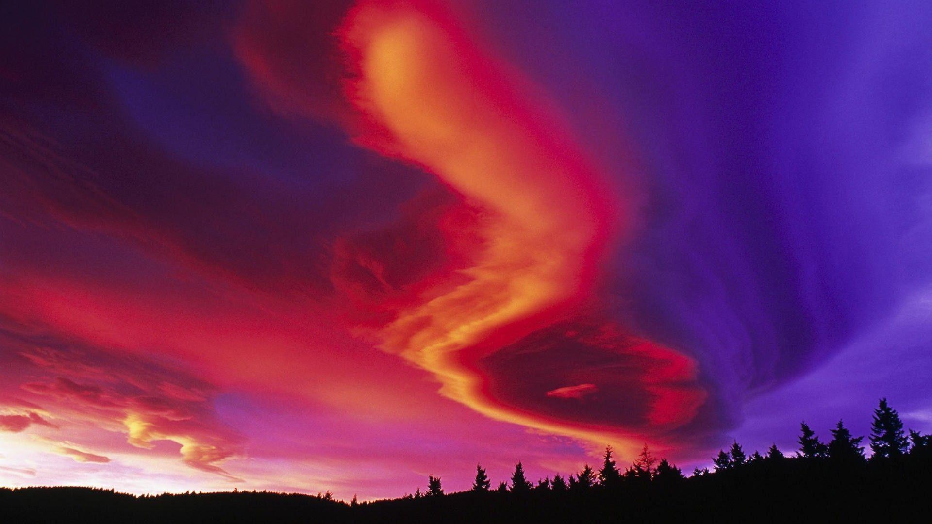 Sky: Canada Skyscapes Alberta Sunset Vibrant Nature Wallpaper Free