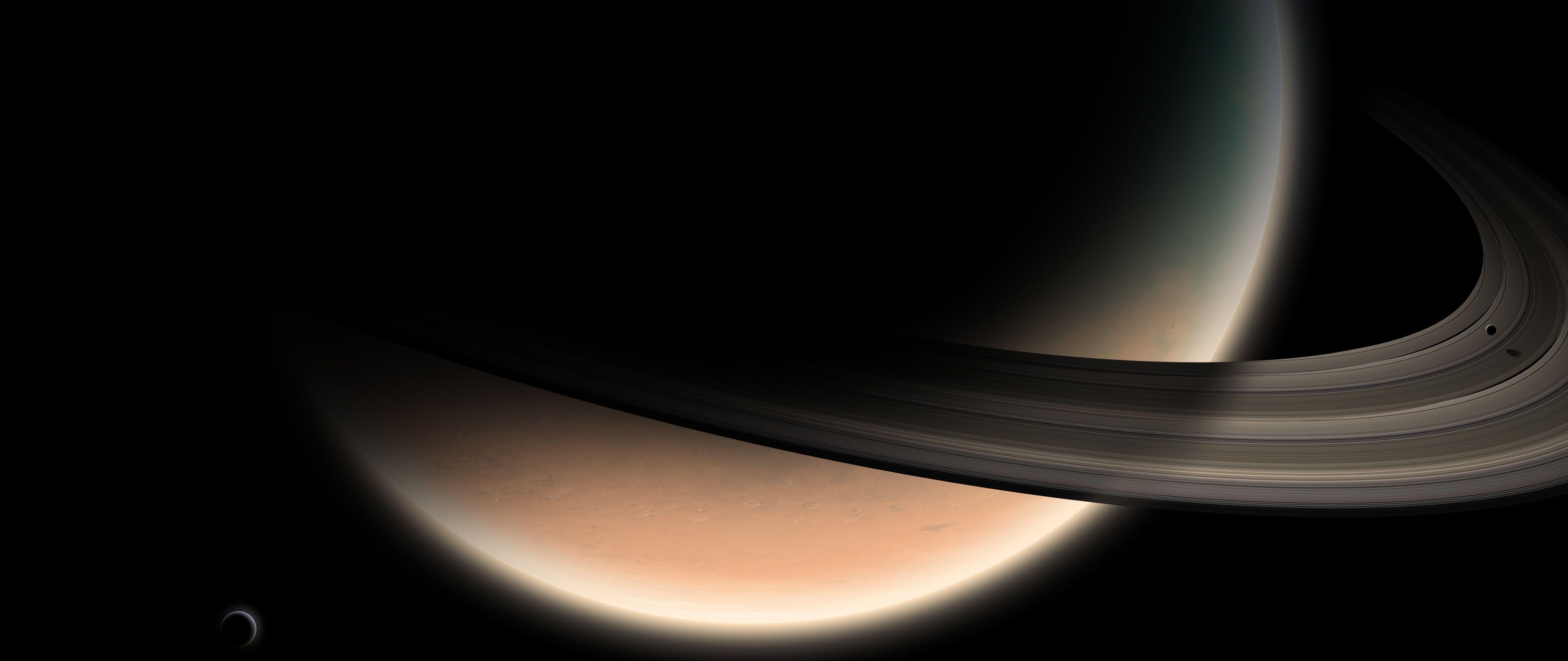 Wallpaper Saturn, Rings of Saturn, HD, 4K, Space