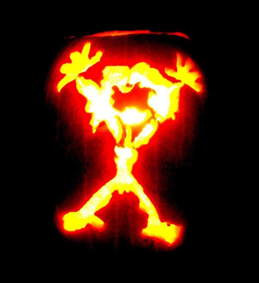 Pumpkin Carving- Pearl Jam Stickman