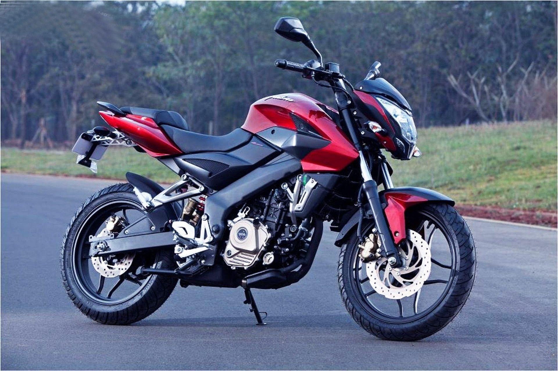 Red Bajaj Pulsar Bike New Wide Hd Wallpaper For Desktop. Bajaj