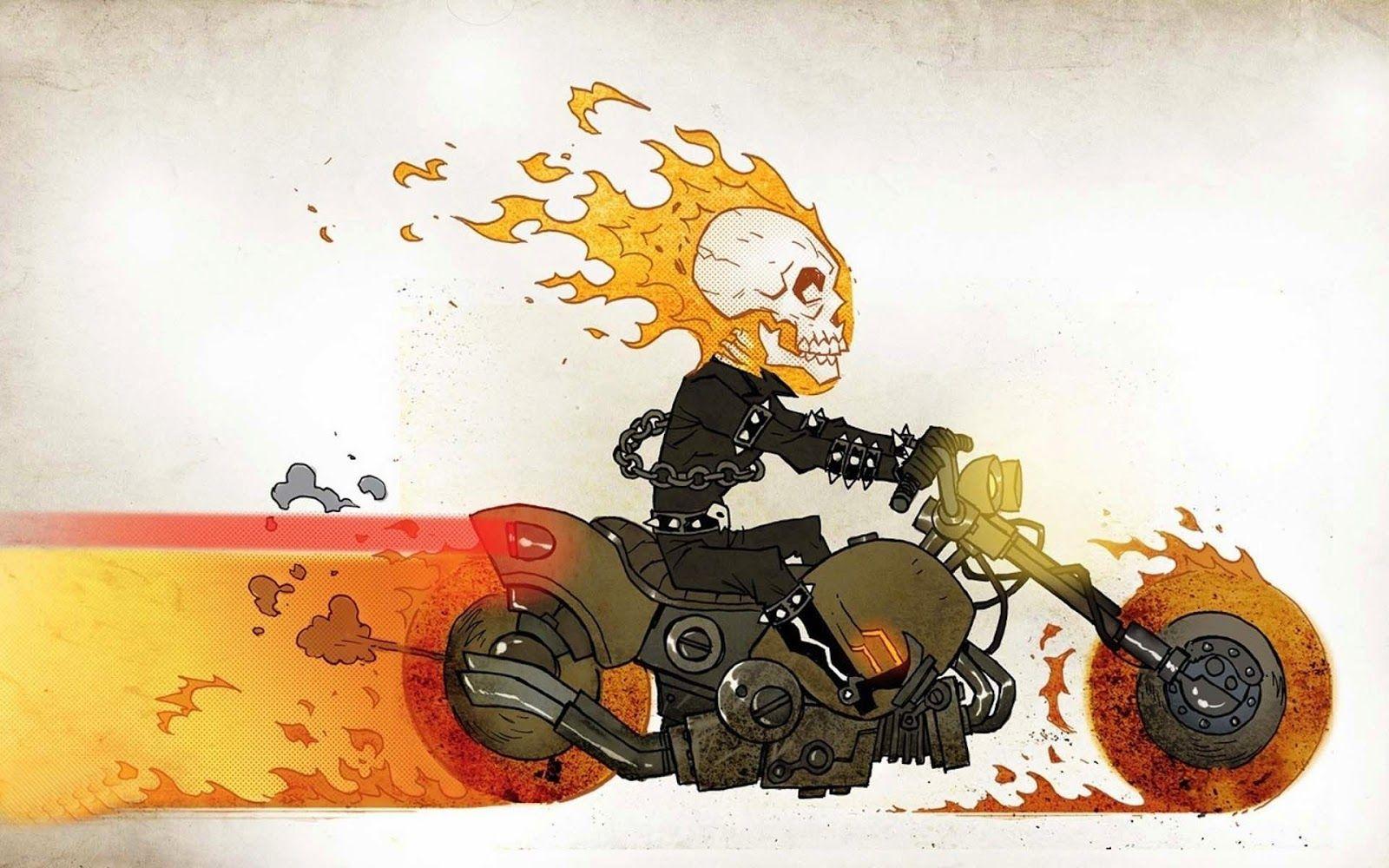 Ghost Rider Cartoon Funny Wallpaper HD Image Wallpaper