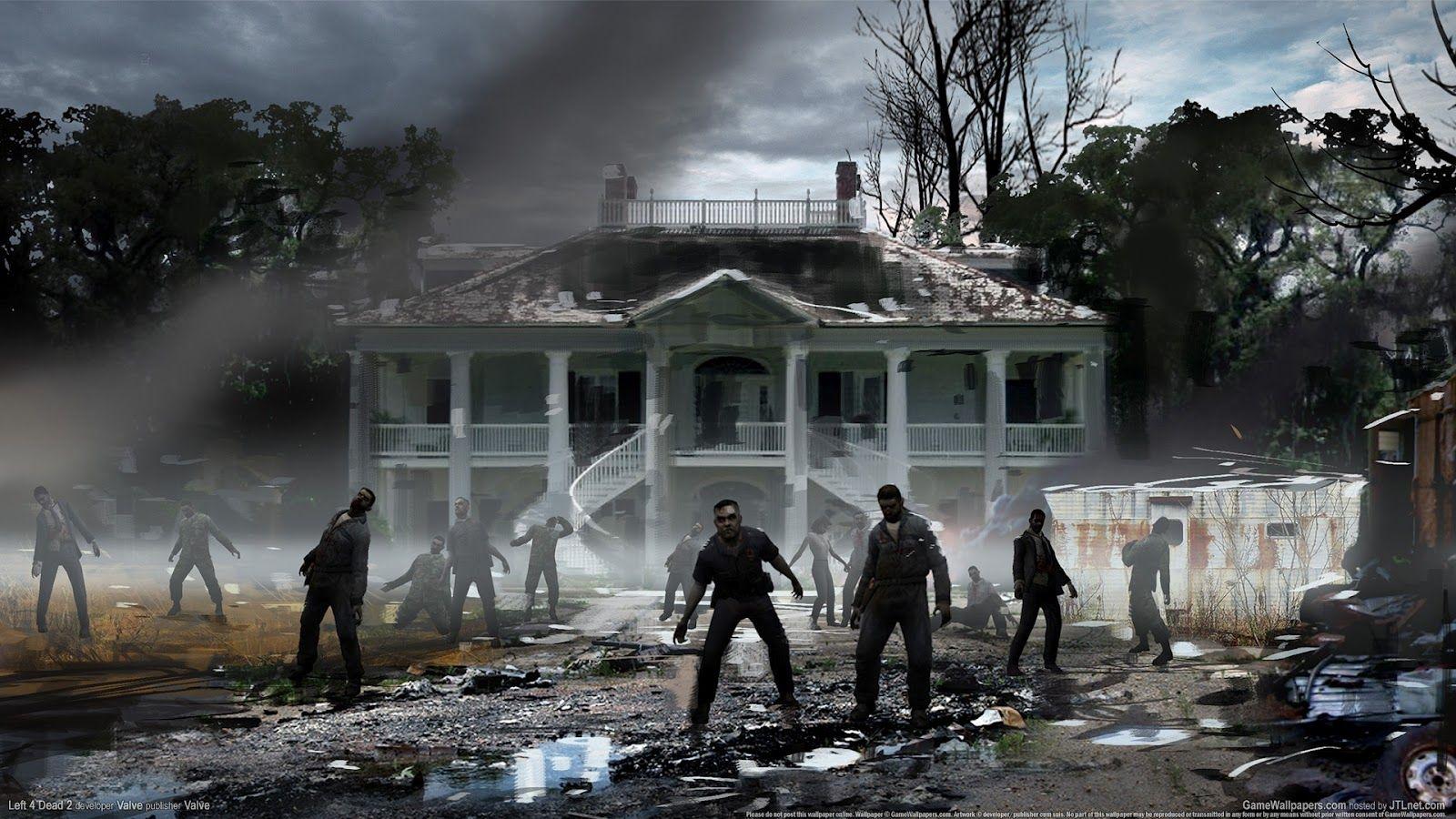 Wallpaper a day: zombie attack house end of world apocalypse wallpaper