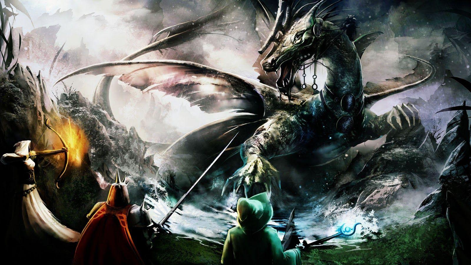 Trine Dragon Battle HD Games Wallpaper Populars Games Wallpaper