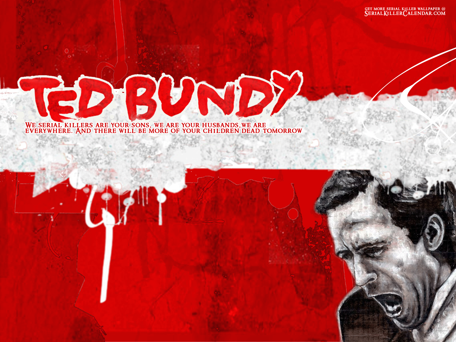 Yes, that really is a Ted Bundy desktop wallpaper. True crime