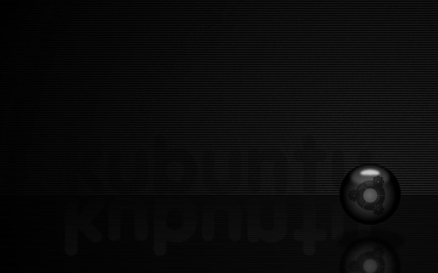 Kubuntu Black Widescreen Wallpaper