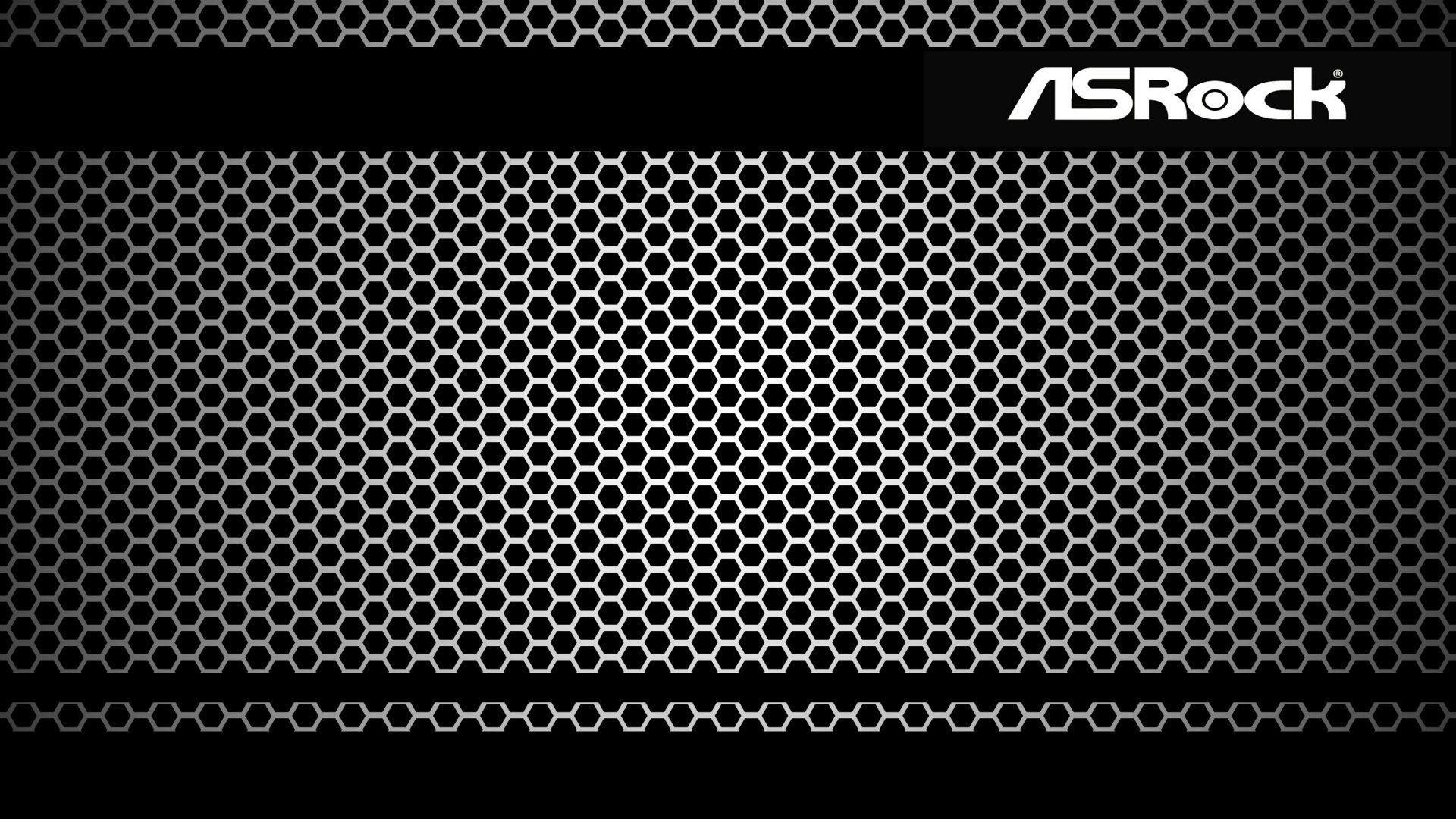 Download wallpaper logo, metal, asrock, textures with resolution