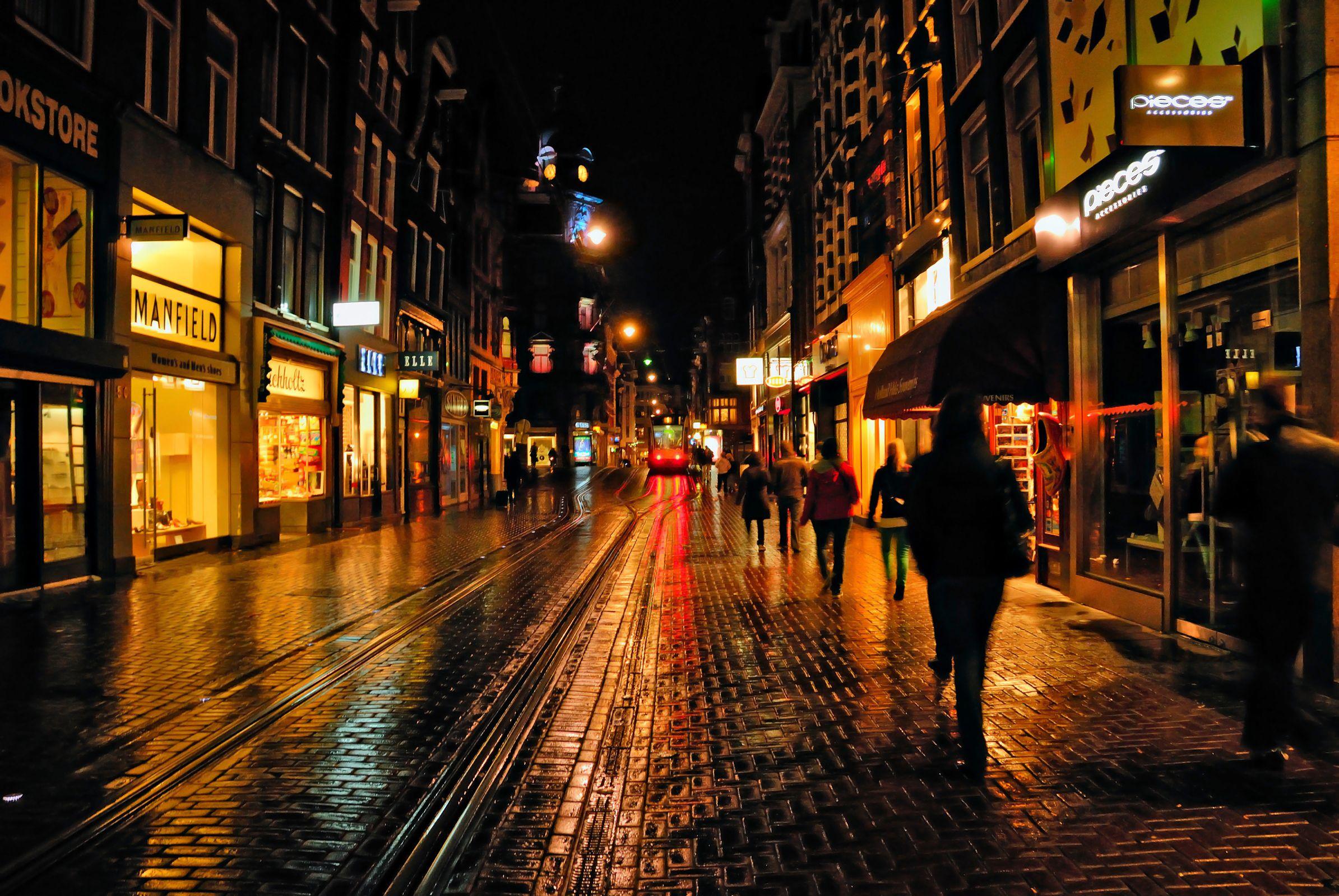 City Street Night HD Wallpaper. Street Photography