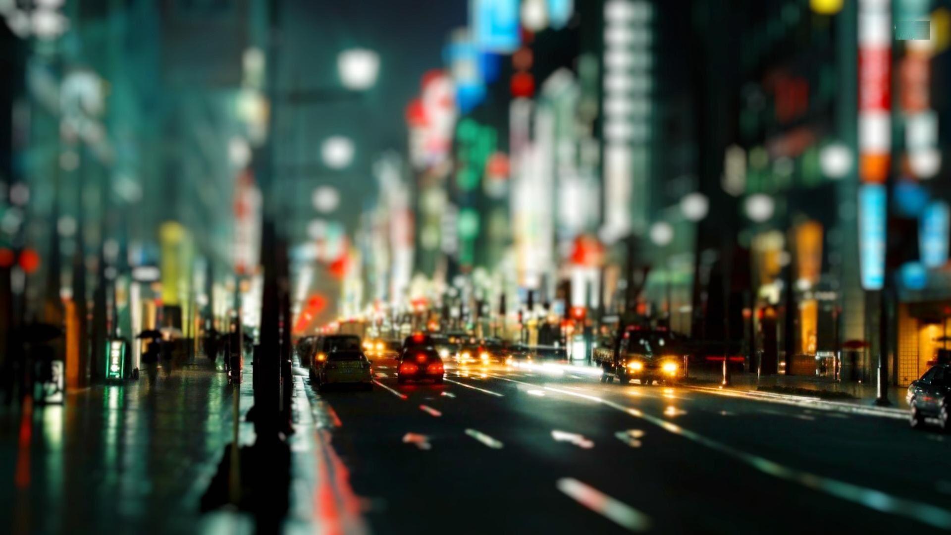 Blurred City Street World