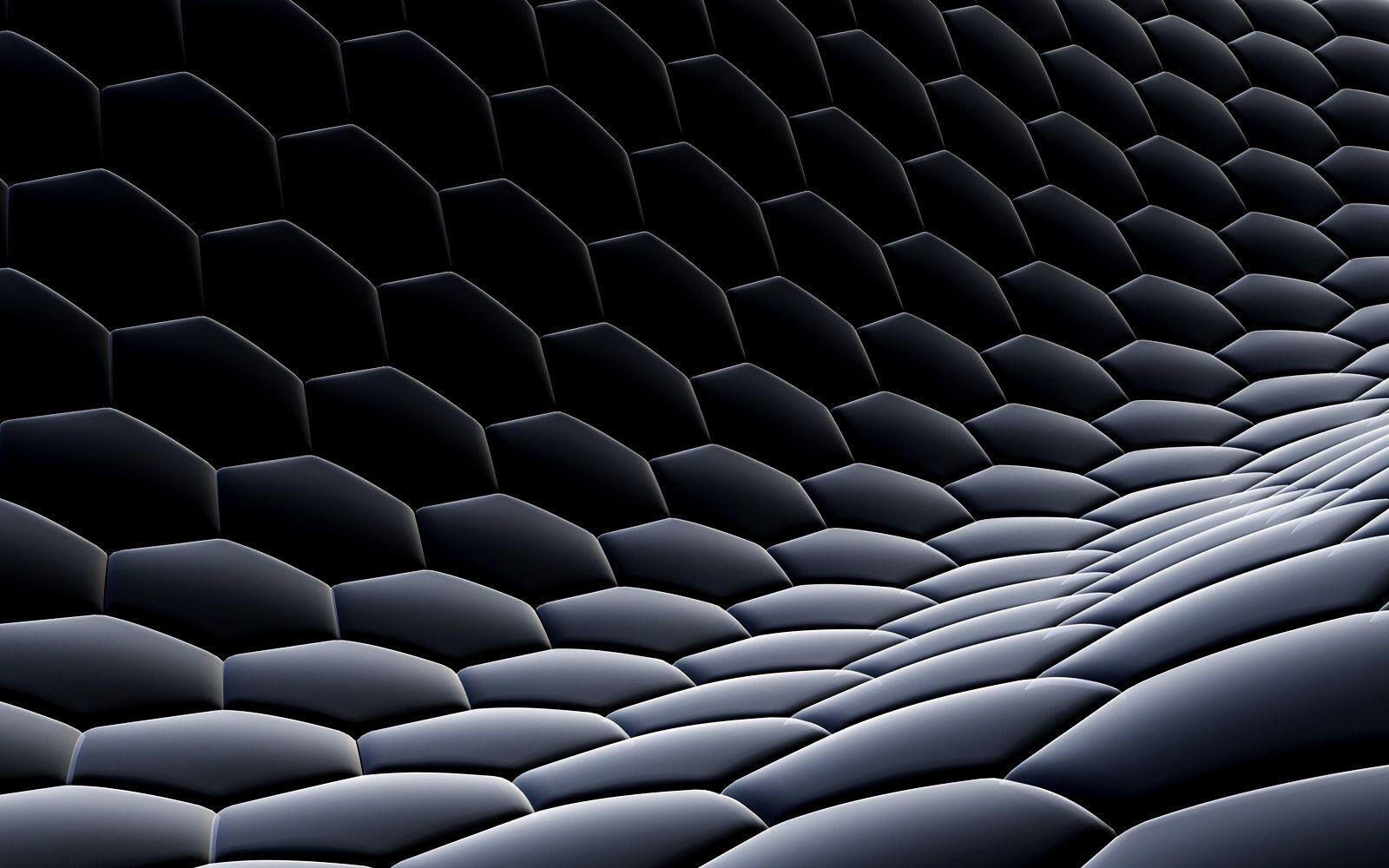 3D Hexagonal Dark HD Wallpaper Widescreen for Desktop PC. Идеи для
