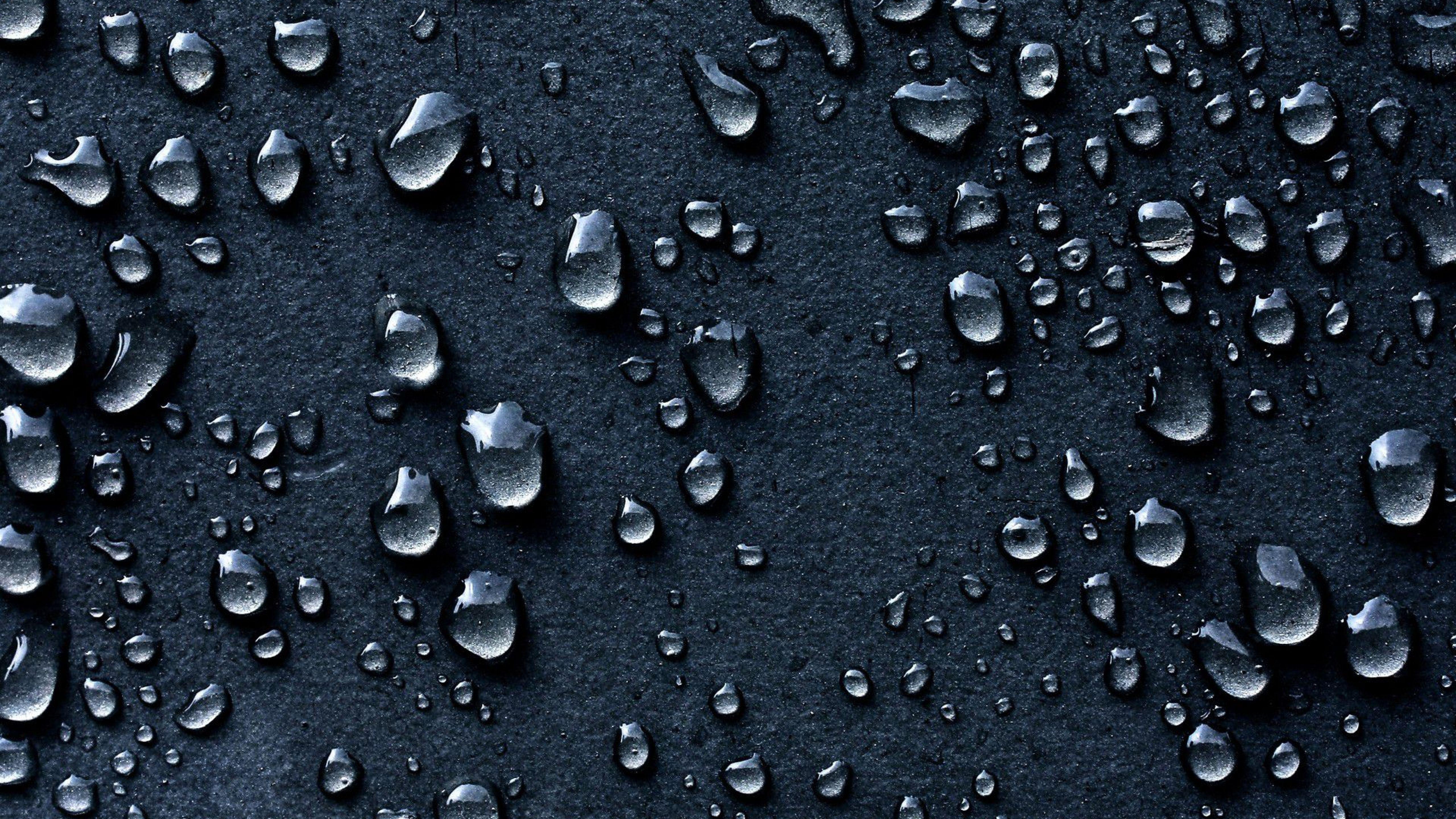3D Black Background Water Drop Wallpaper HD