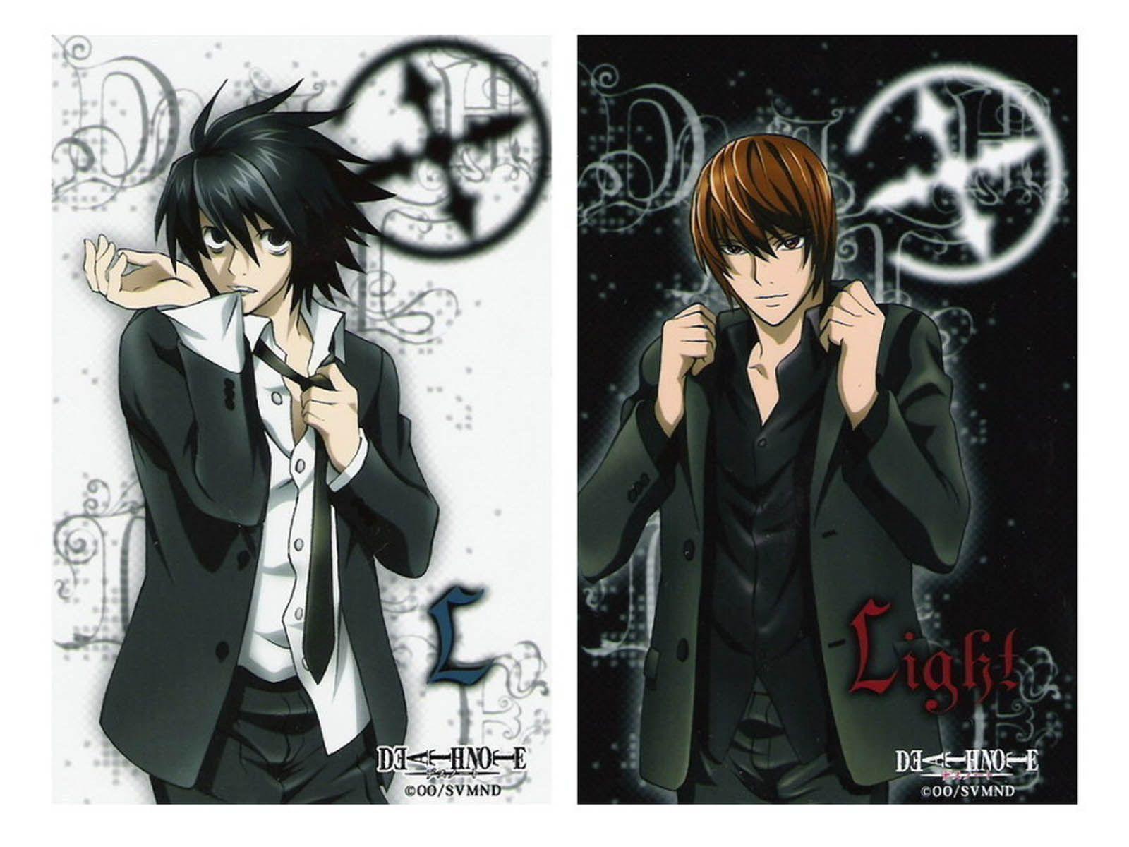 Death Note Wallpapers L And Light Wallpaper Cave
