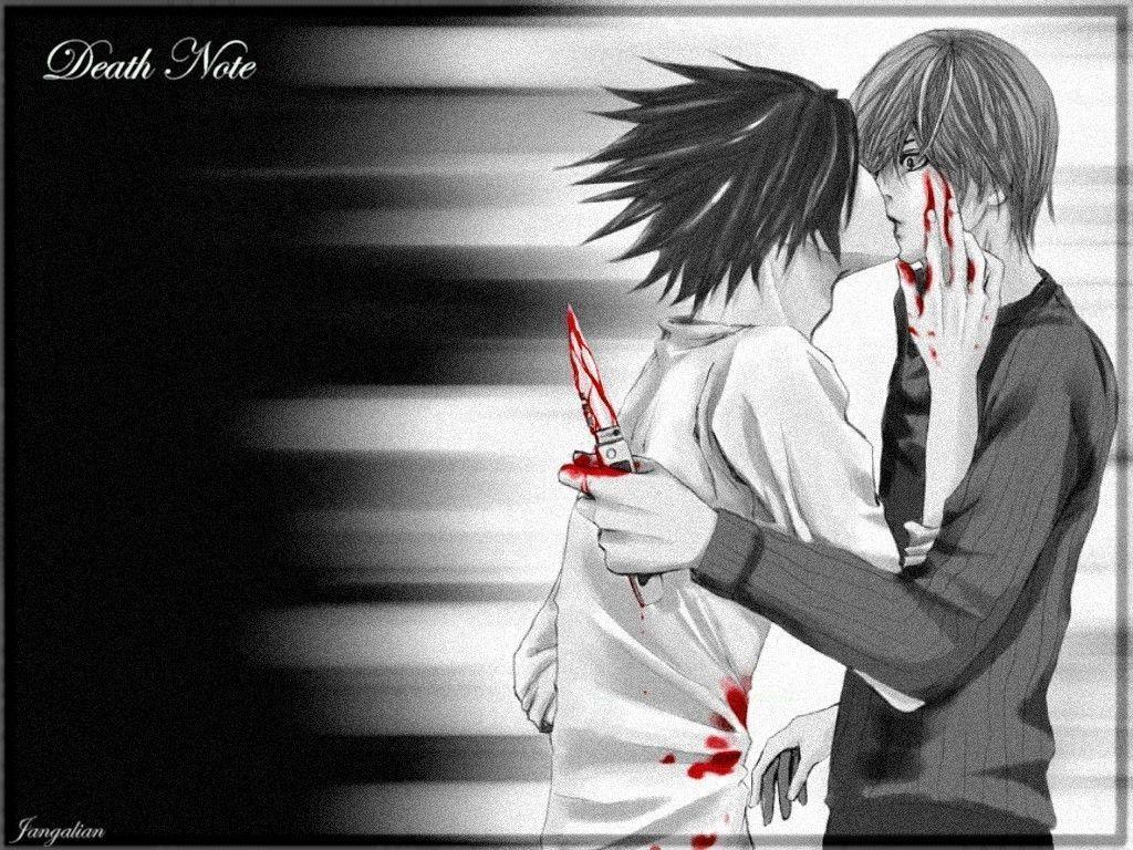 Death Note Wallpapers L And Light Wallpaper Cave