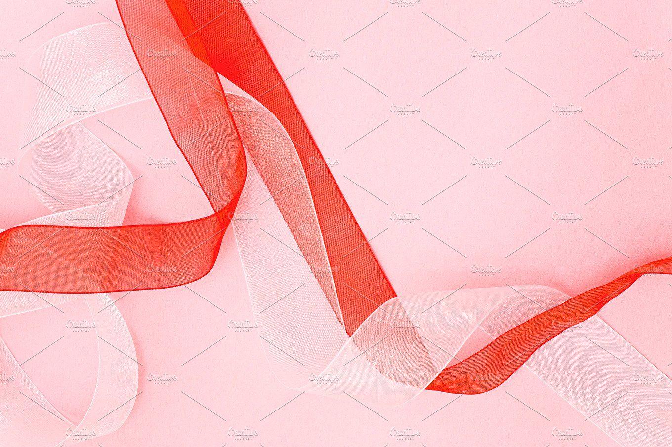 Pink, Red & White Background Abstract Photo Creative Market