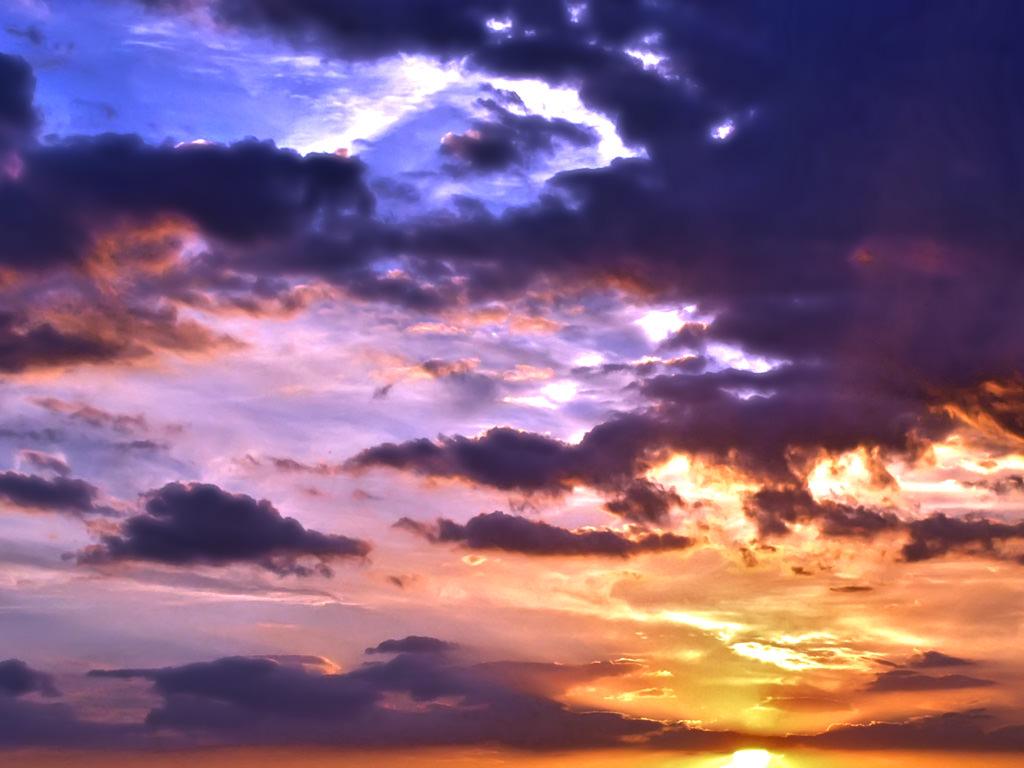 Beautiful Sunset Sky Background Wallpaper