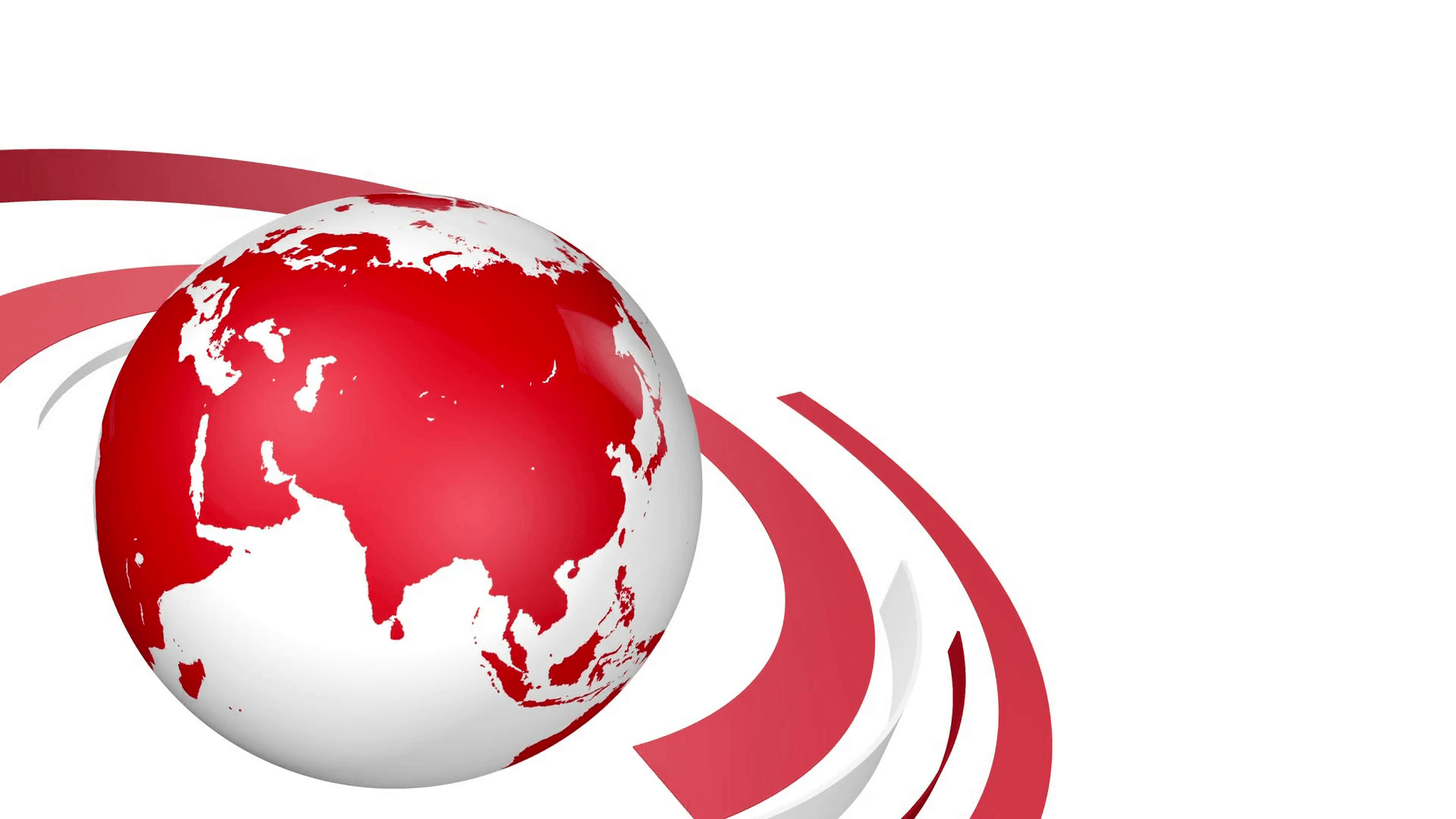 Red and white news style globe background looping animation Motion