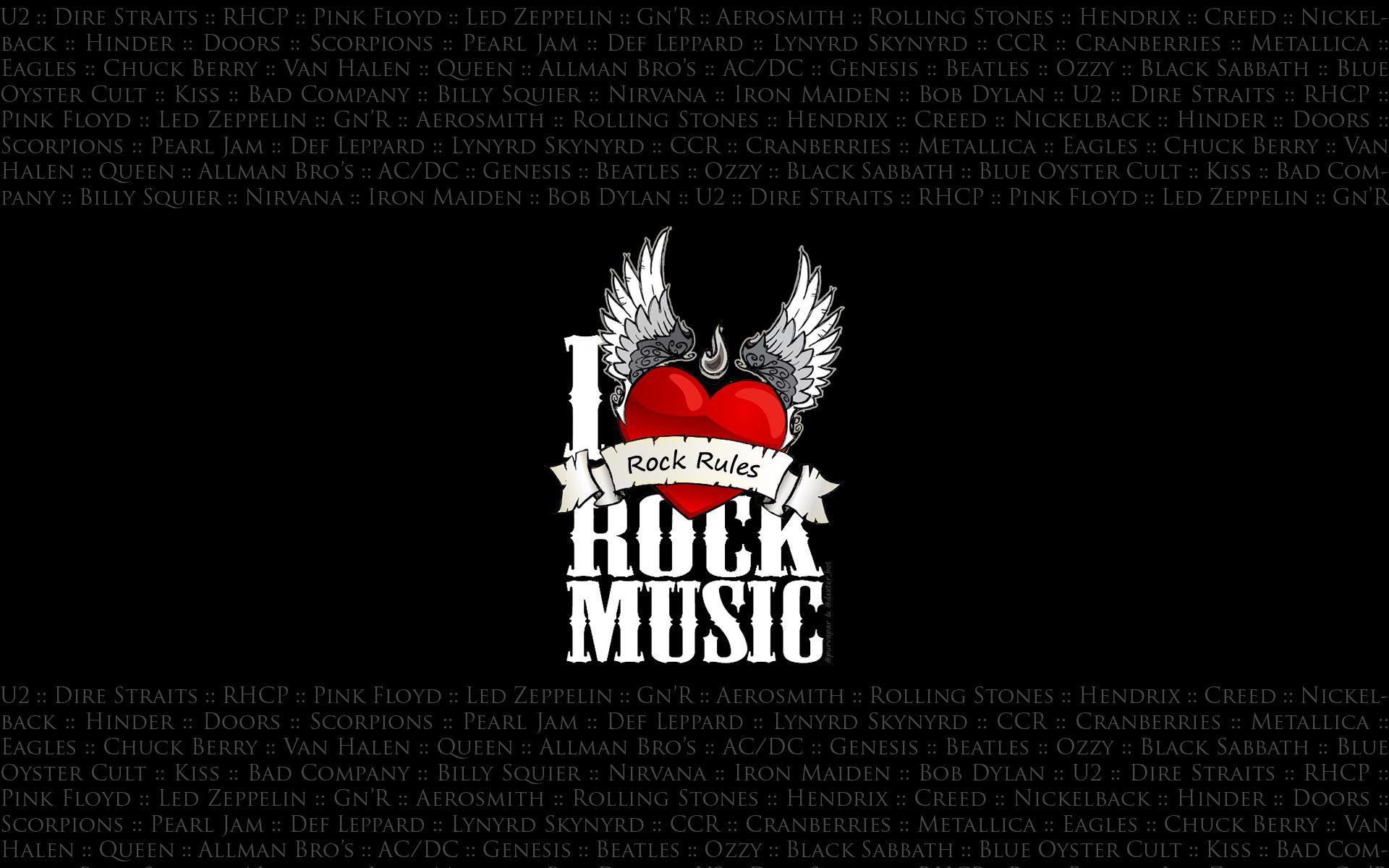 I Love Rock Music Wallpaper. HD