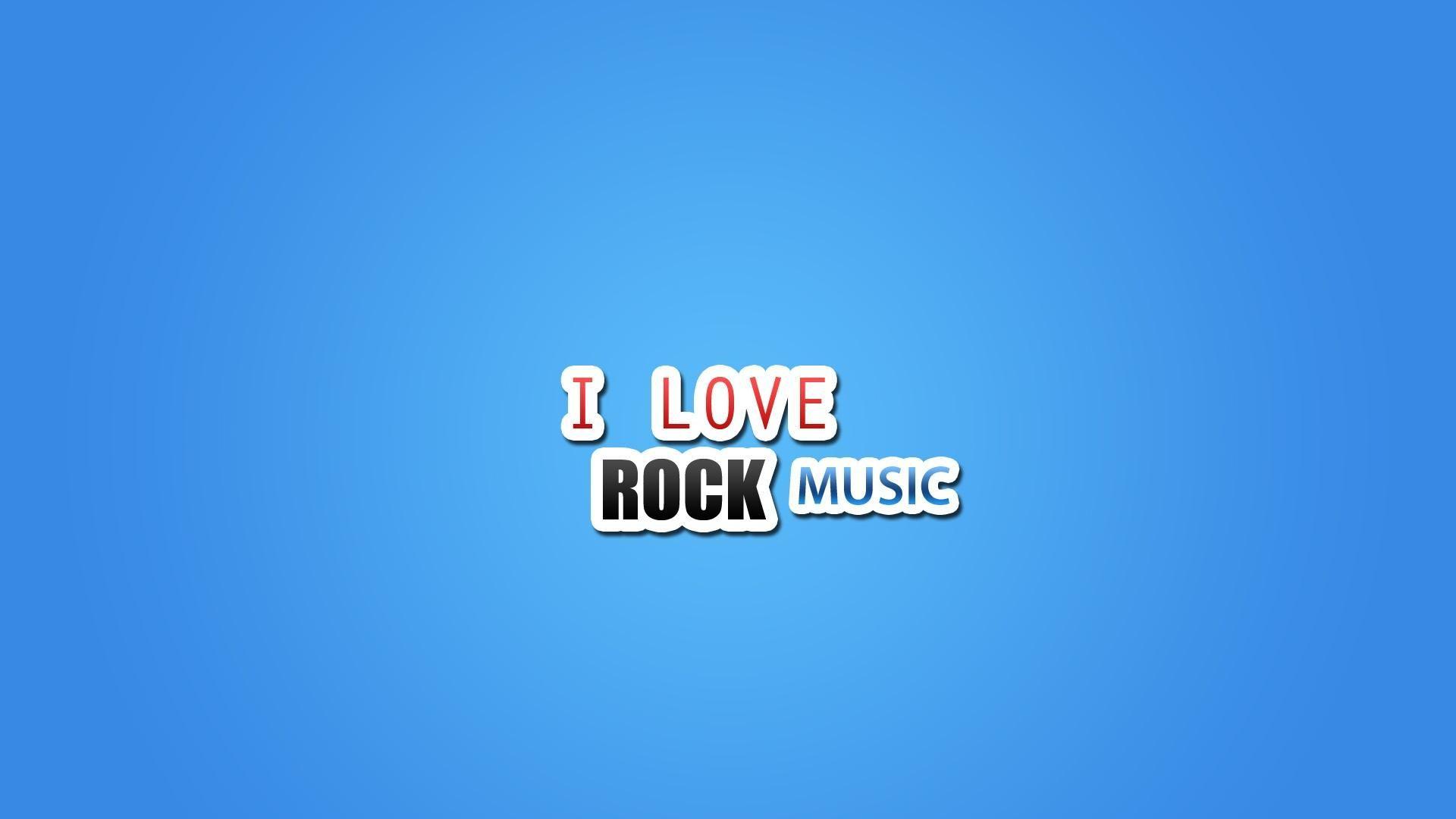 Free 1920x1080 I Love Rock Music Wallpaper Full HD 1080p Background