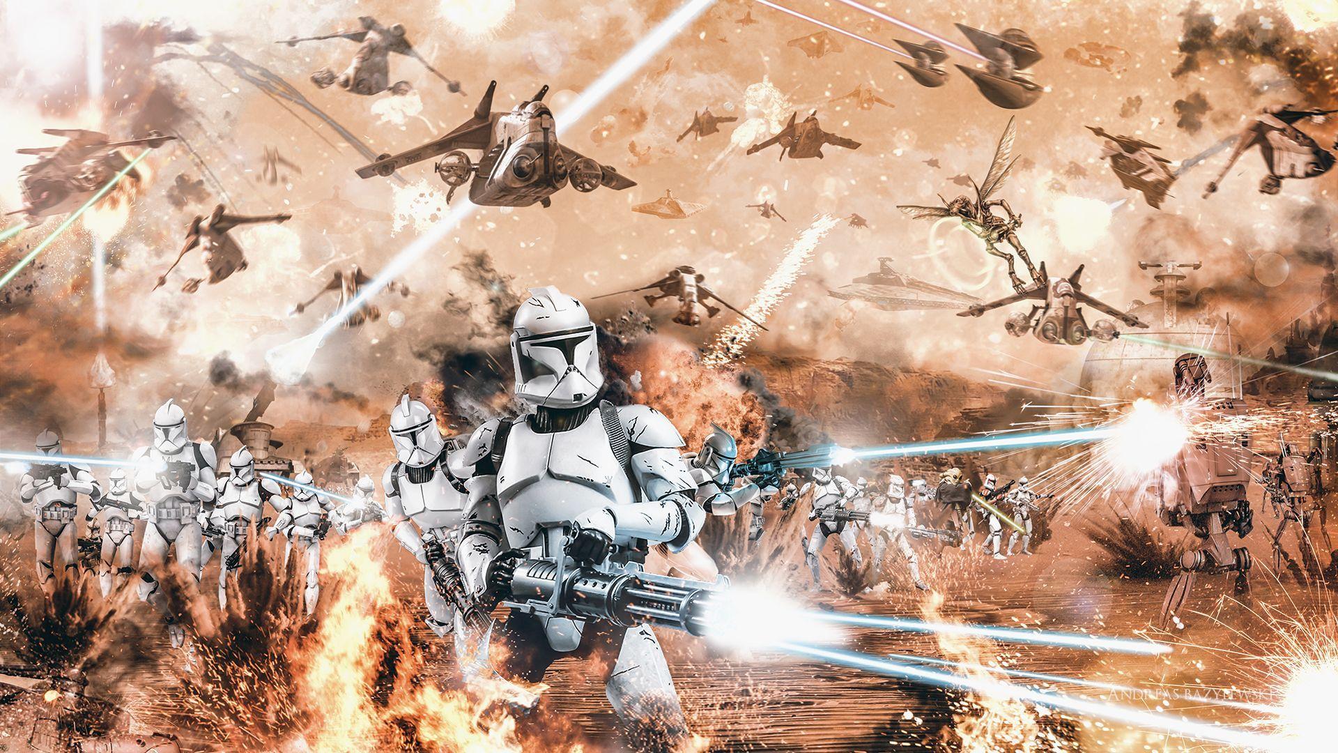 Star Wars Episode II: Attack Of The Clones.Clone army battle