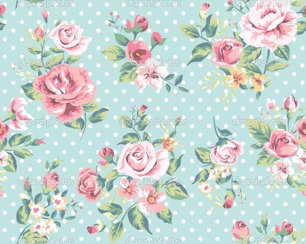 Free Vintage Flower Wallpaper Wide
