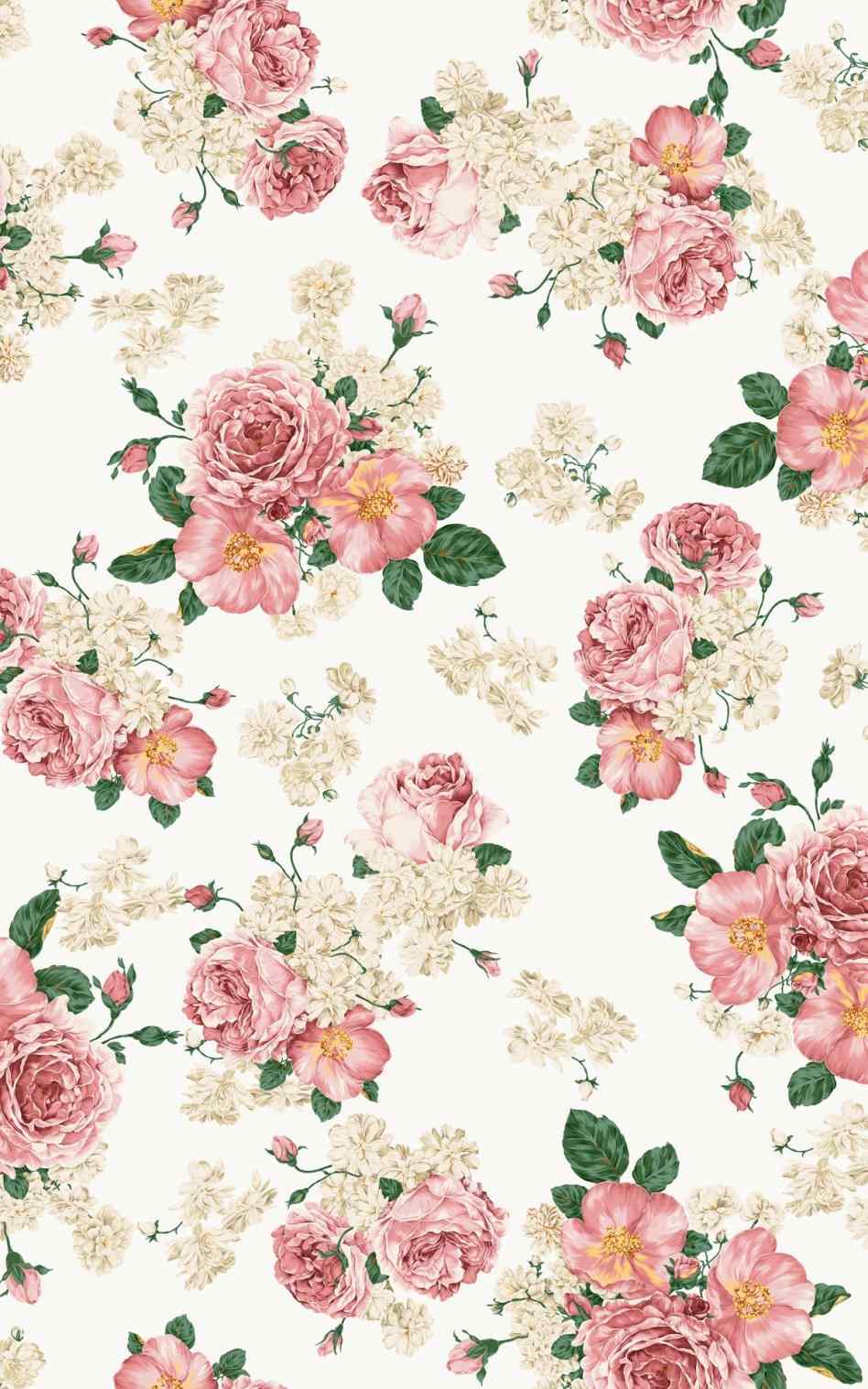 Vintage flower background tumblr collection for floral pattern