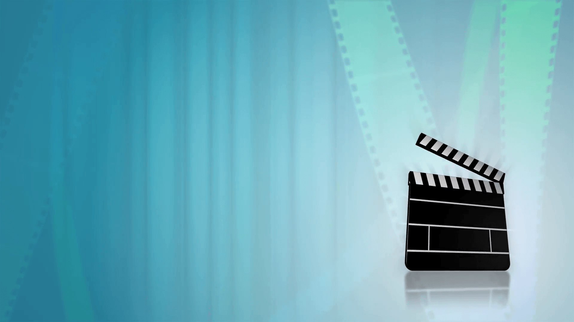 Loopable Animated Background Of A Three Dimensional Clapperboard