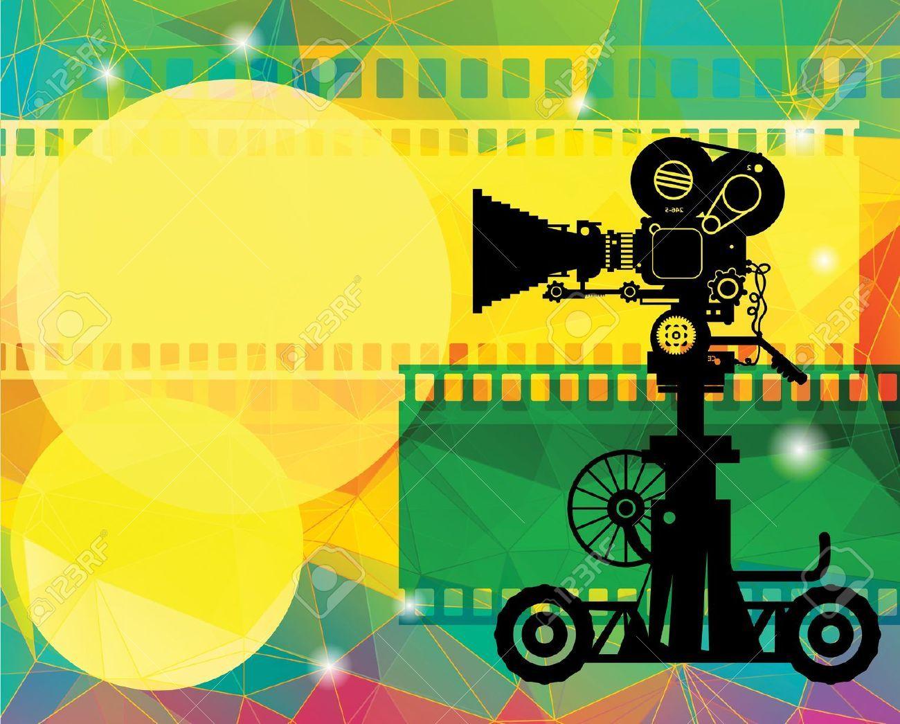 19140147 Abstract Cinema Background Stock Vector Movie Film Camera