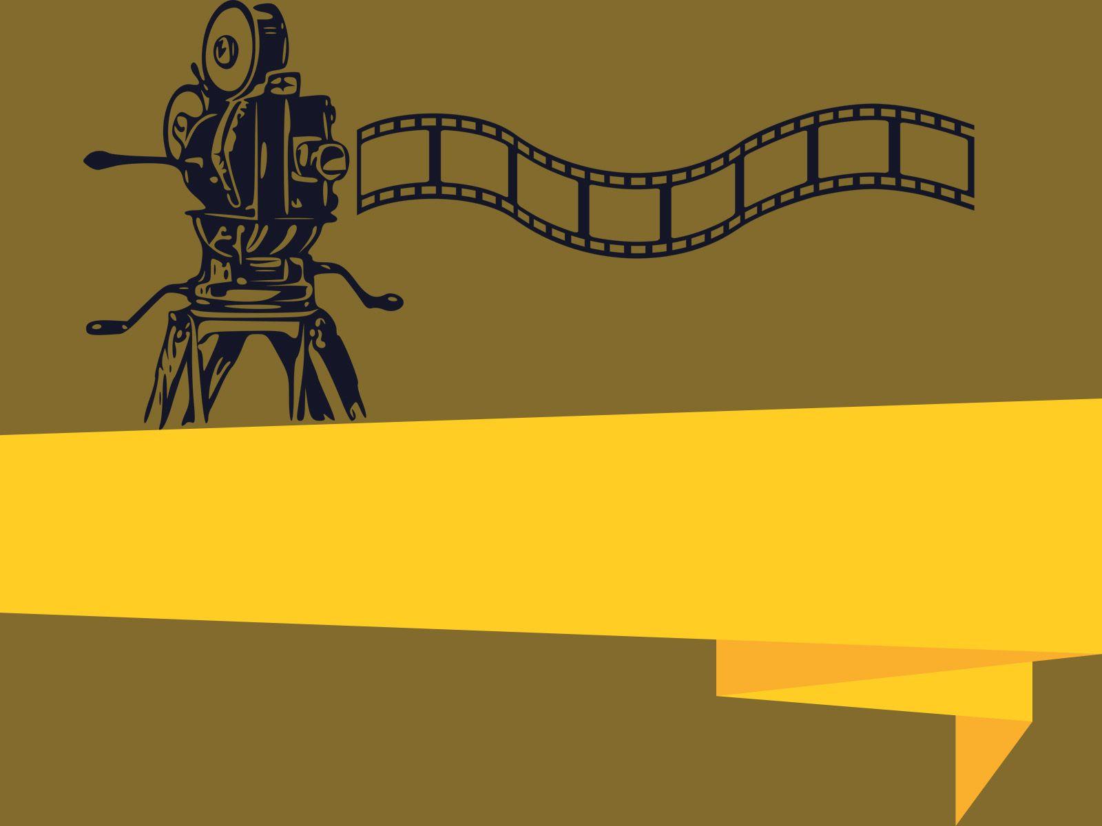 Film Strip PPT Background, Brown, Movie & TV, Yellow