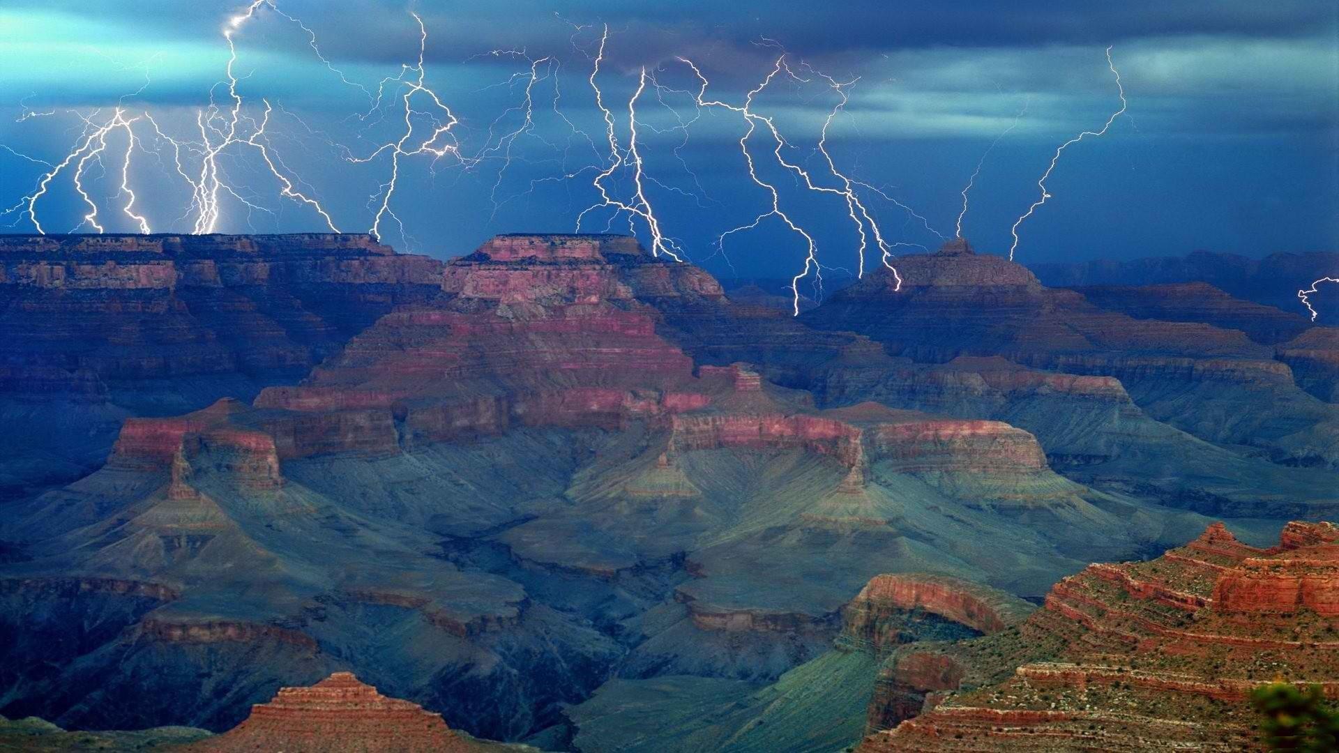 Lightning Over The Grand Canyon Wallpaper. Wallpaper Studio 10
