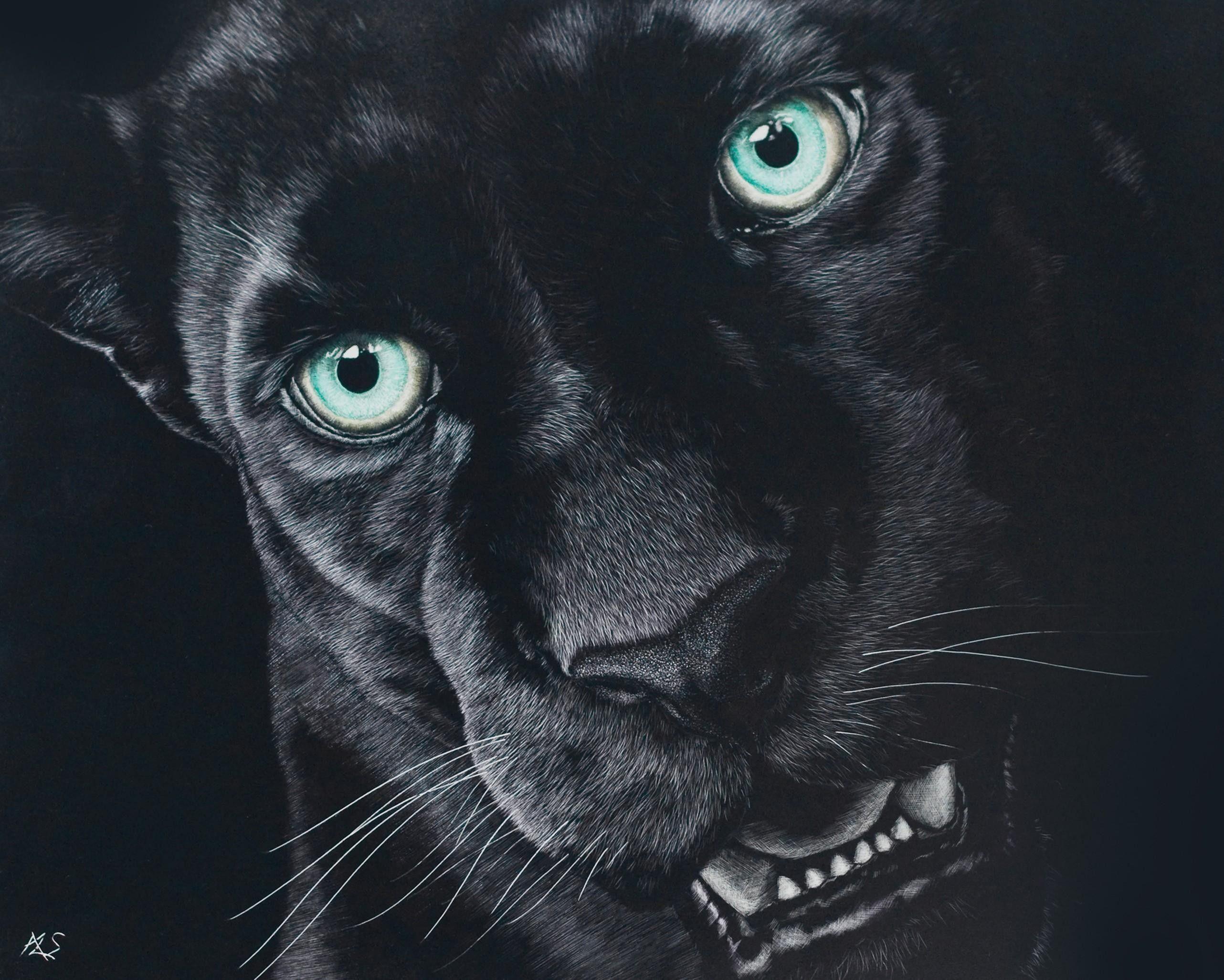 3d black jaguar wallpaper