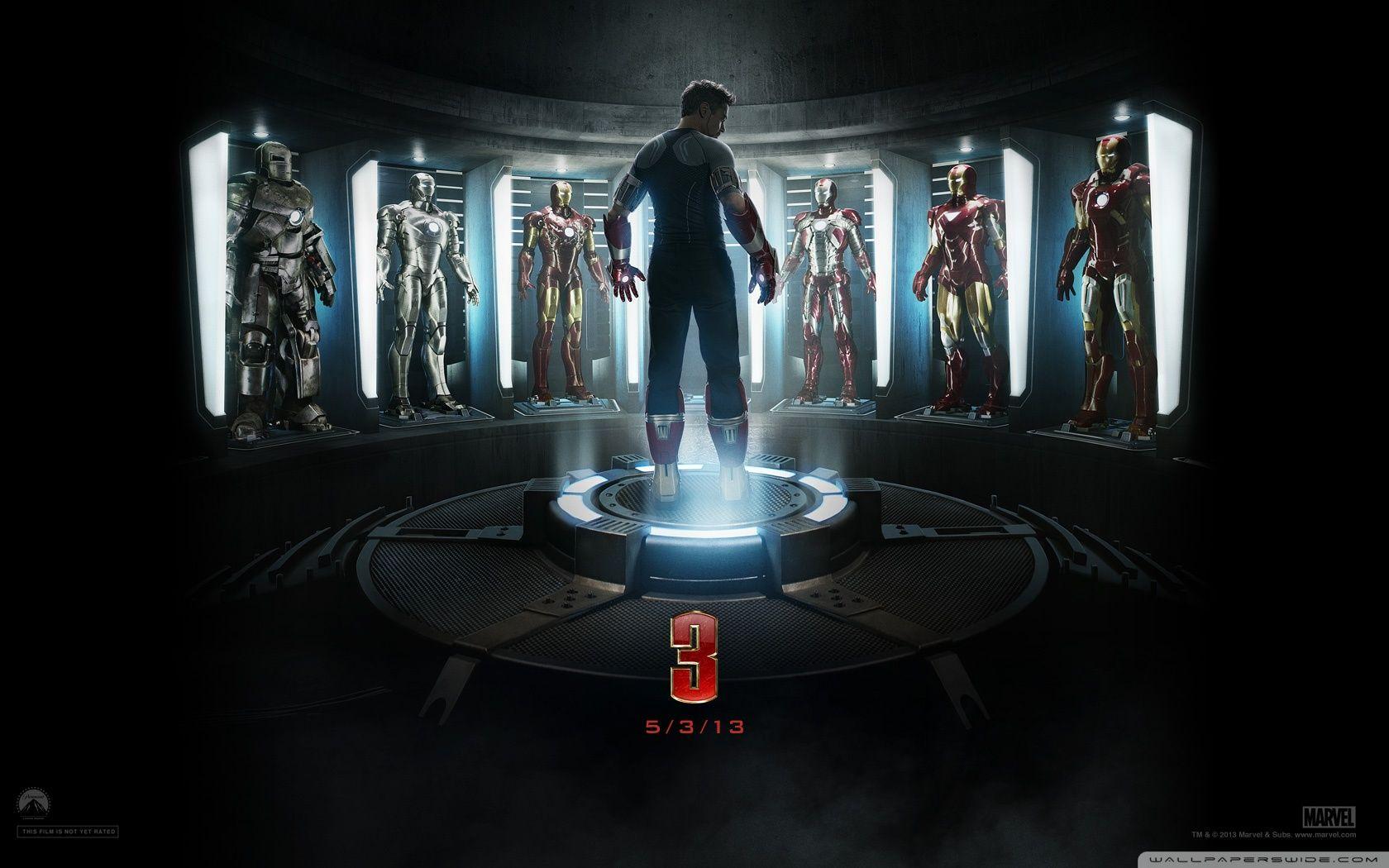 Iron Man 3 Generation of Suits ❤ 4K HD Desktop Wallpaper