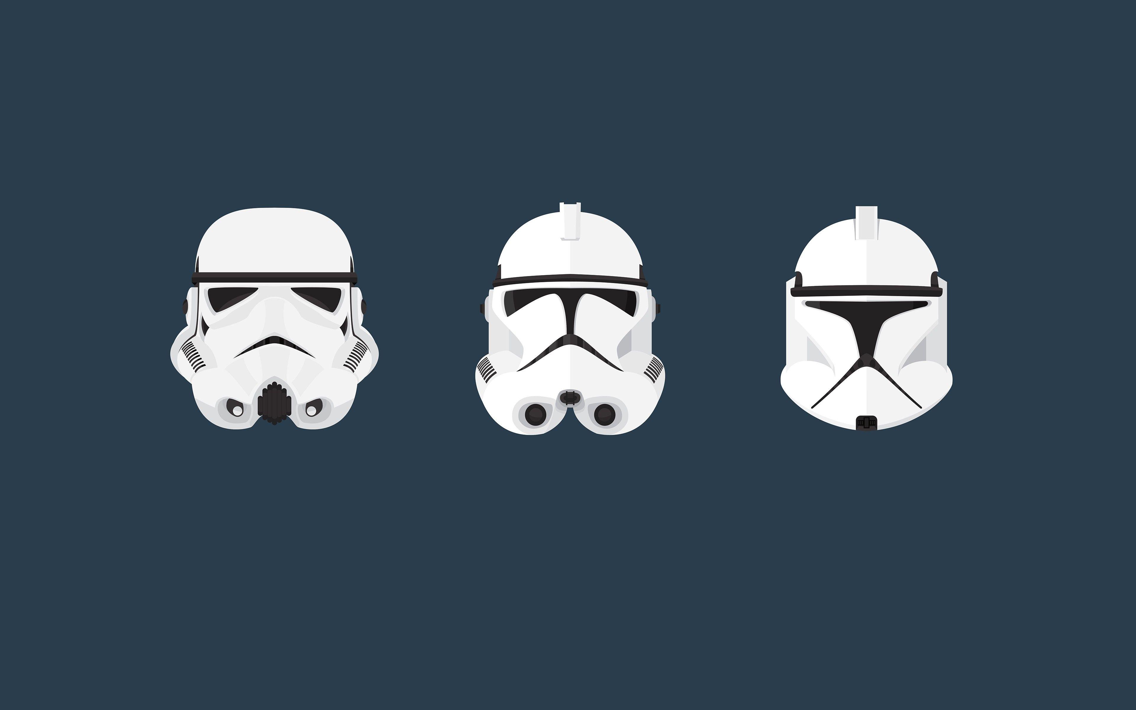 Star Wars, Clone Trooper, Stormtrooper, Helmet, Minimalism Wallpaper