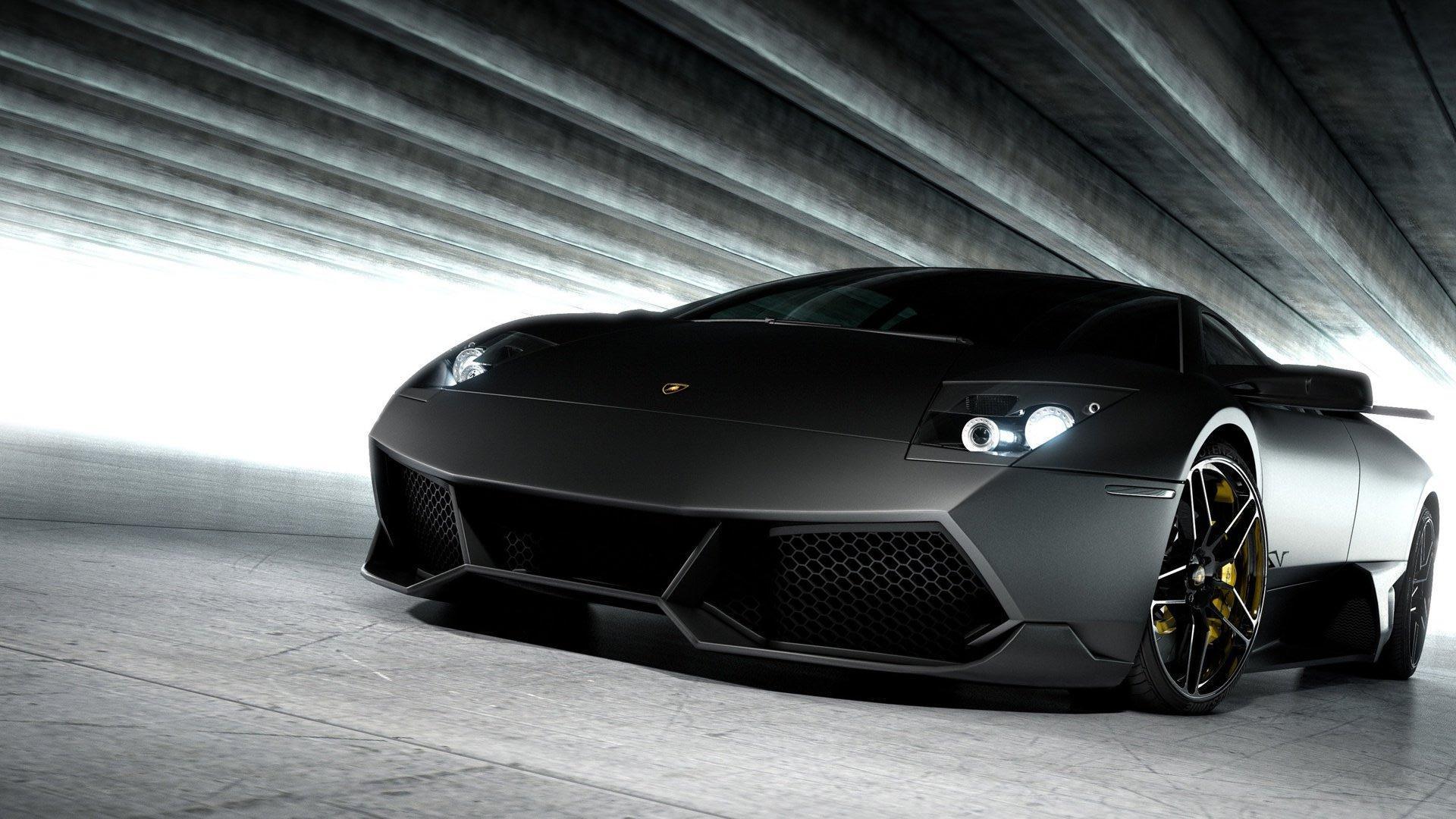 Desktop For Lamborghini Aventador Lp Matte Black HD Wallpaper Pics