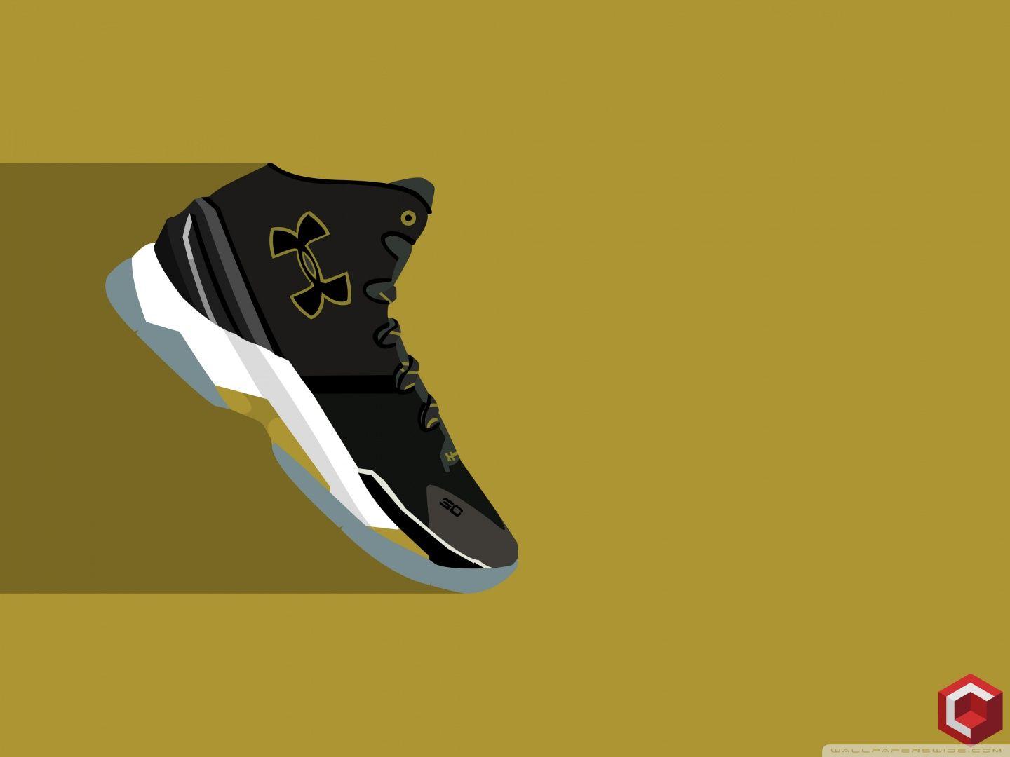 curry one black and yellow wallpaper