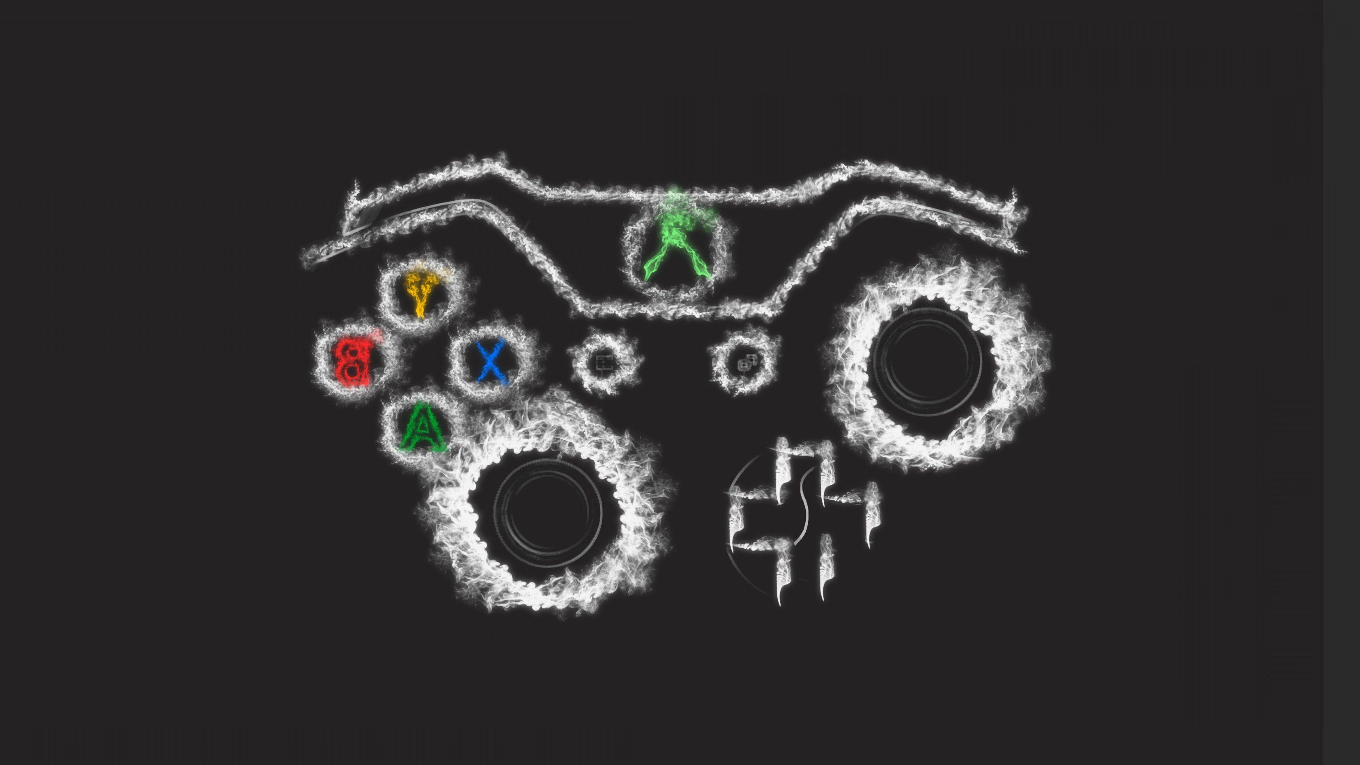 Controller Smoke Art Xbox One Wallpaper