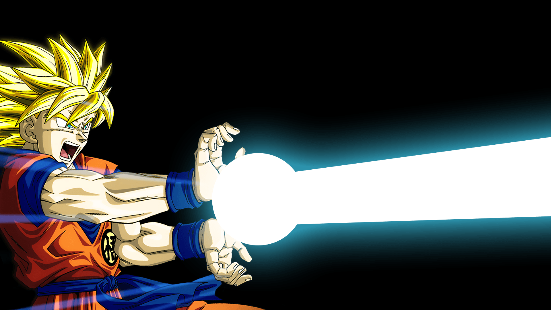 Goku's Kamehameha Wave Full HD Wallpaper