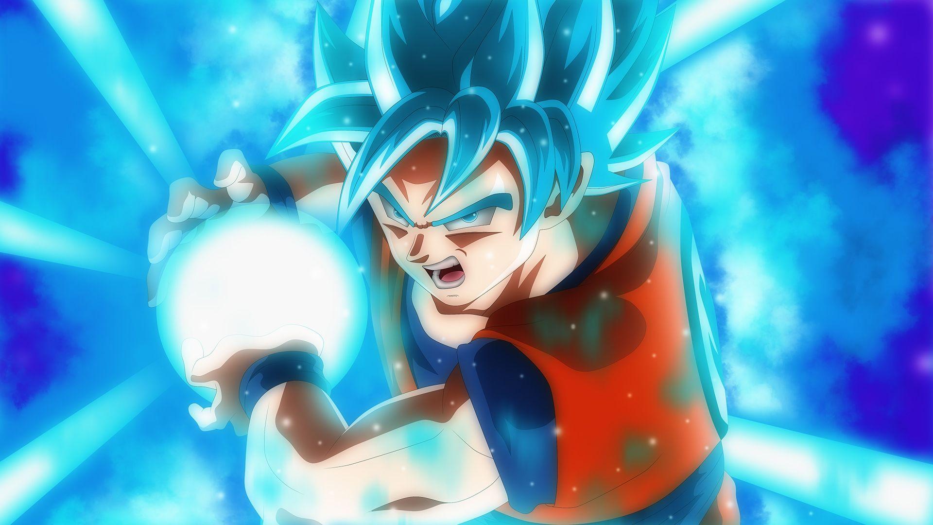 Goku Kamehameha Wave Super Saiyan Bl. Wallpaper