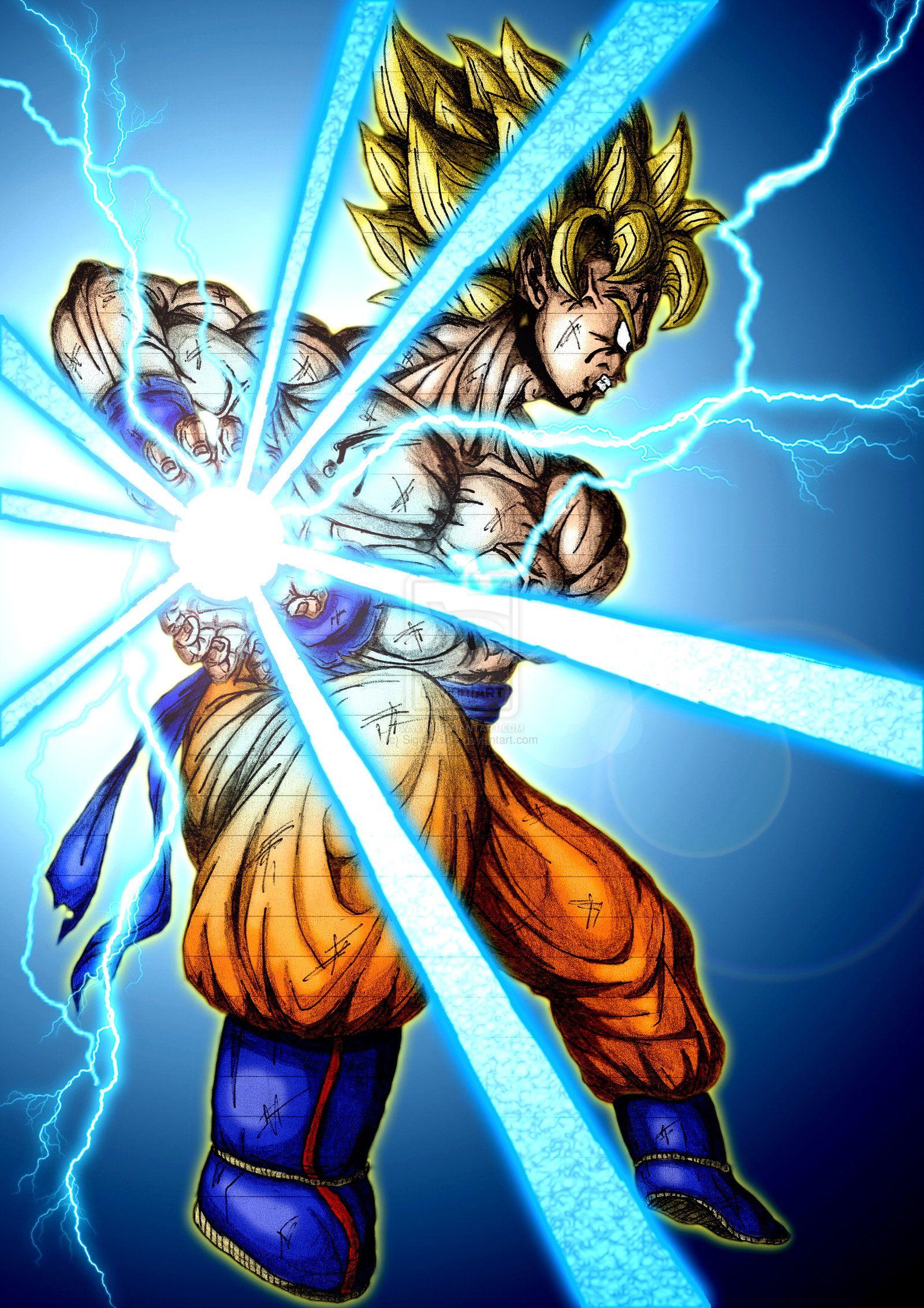 Download Gohan Super Saiyan 2 Kamehameha Wave Wallpaper